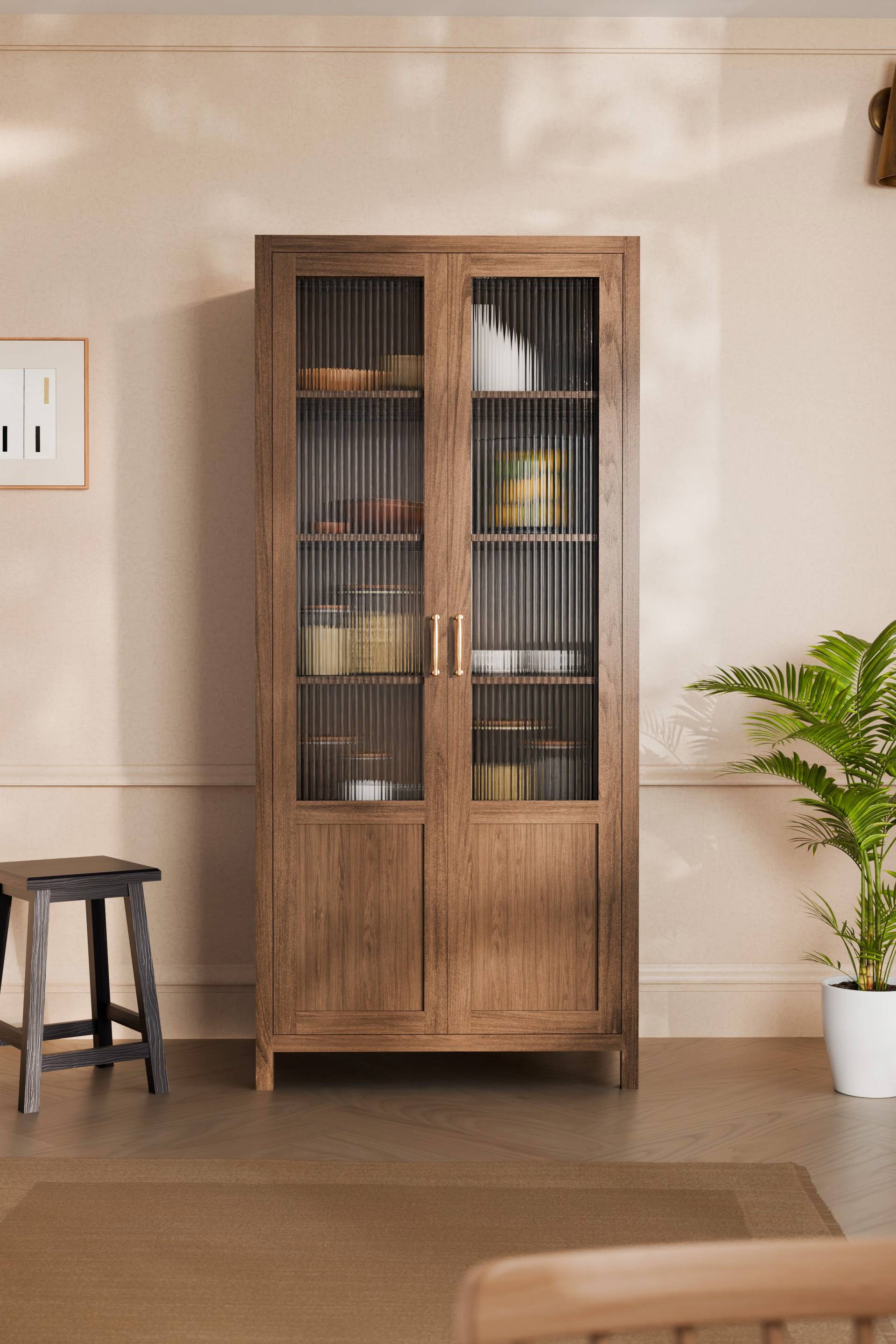 Langham Double Larder With Shelves