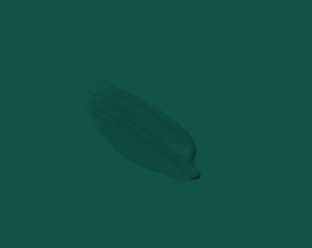A single brushstroke of Pierhouse paint on a slightly lighter Green background. The paint appears smooth and slightly textured, with soft edges.