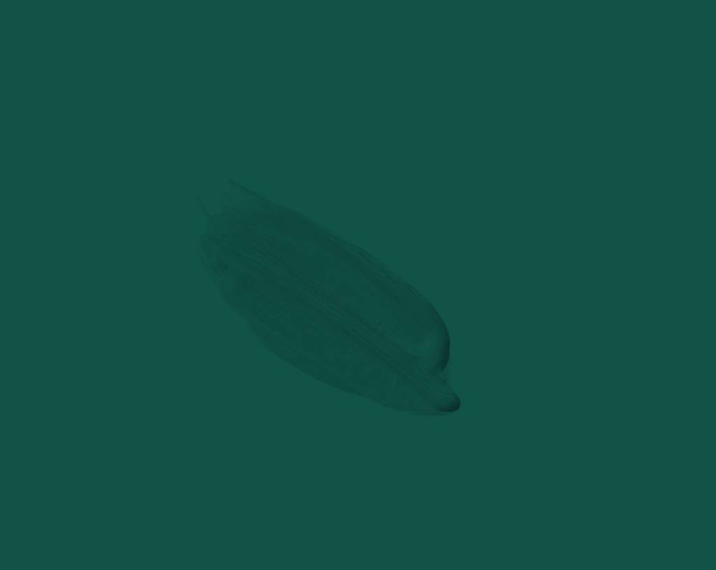 A single brushstroke of Pierhouse paint on a slightly lighter Green background. The paint appears smooth and slightly textured, with soft edges.