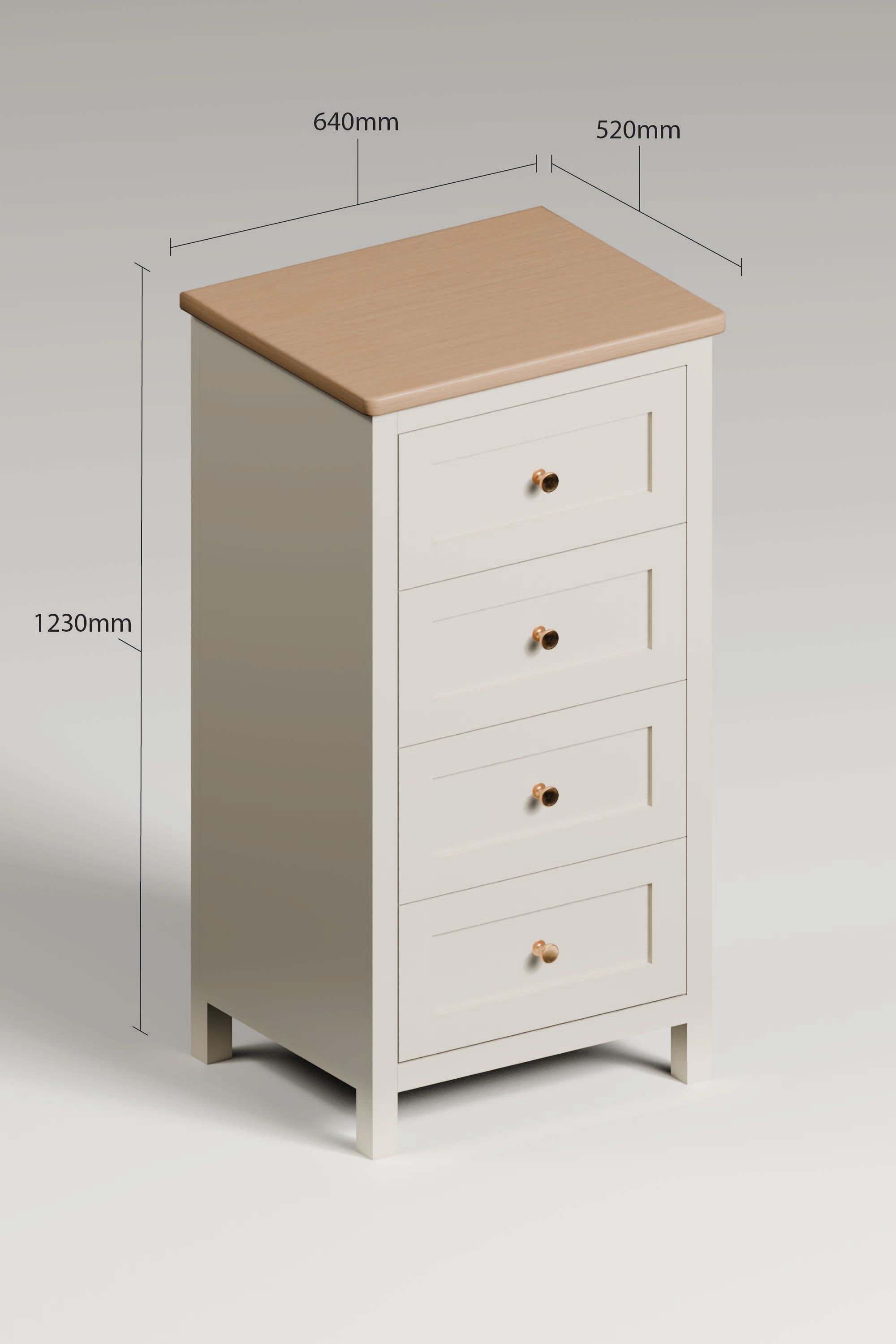 Langham Tall Chest of Drawers - High Narrow Drawer Chest