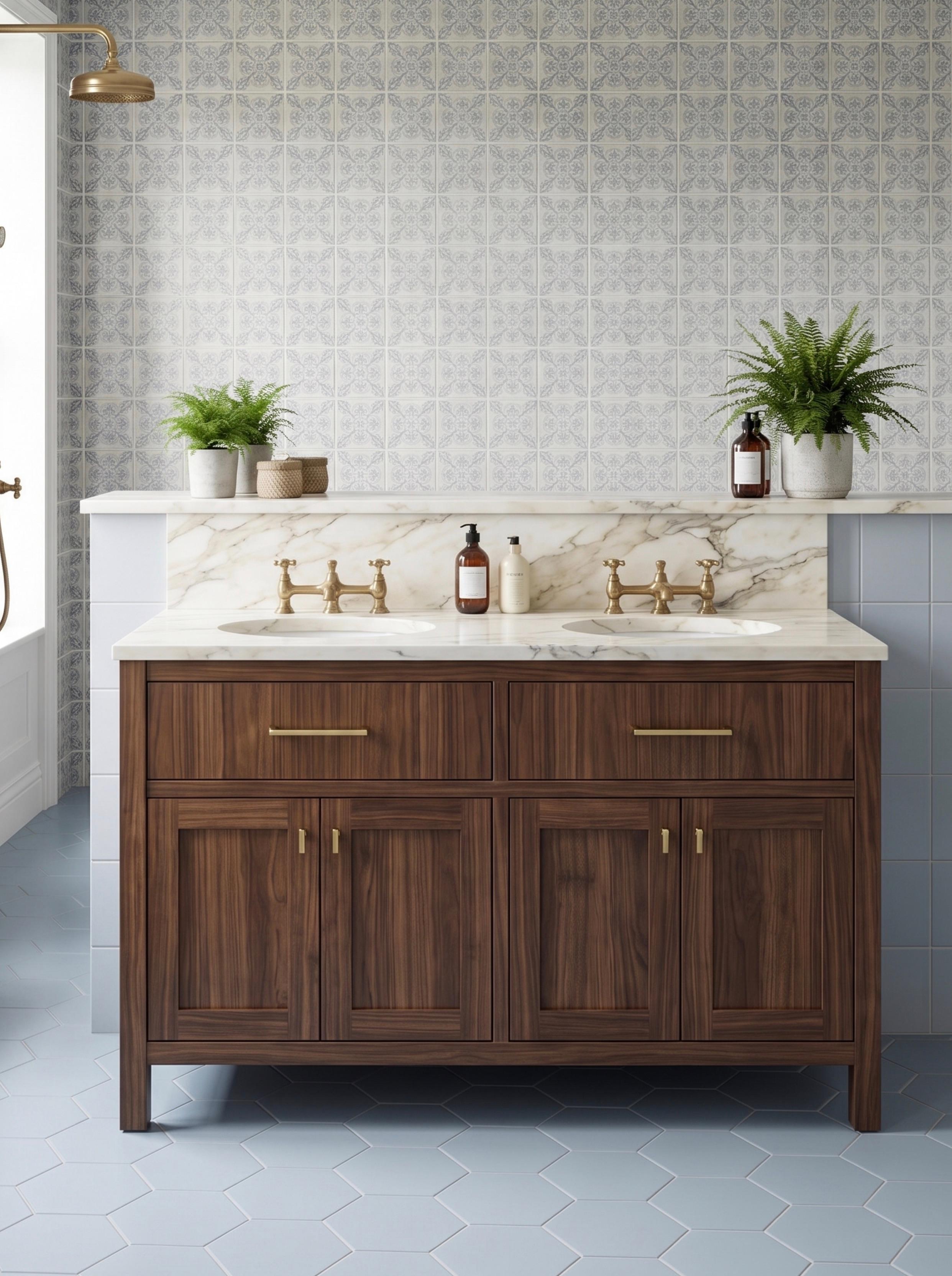Langham Double Basin Walnut