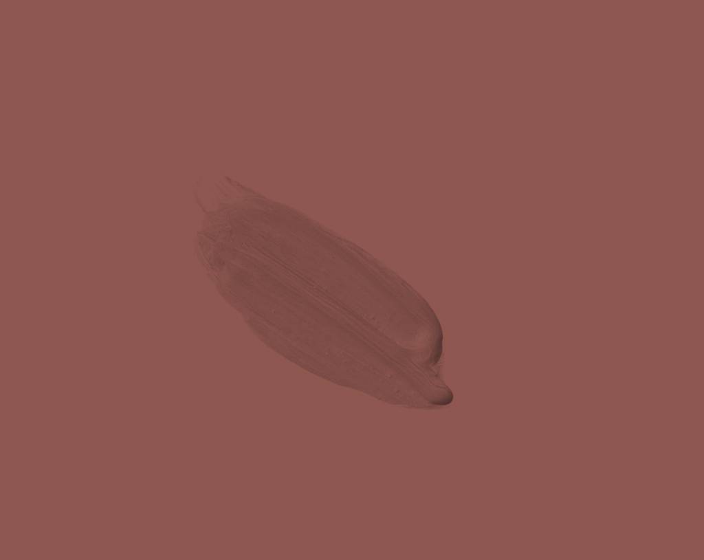 A single brushstroke of Old Huns'ton paint on a slightly lighter Red background. The paint appears smooth and slightly textured, with soft edges.