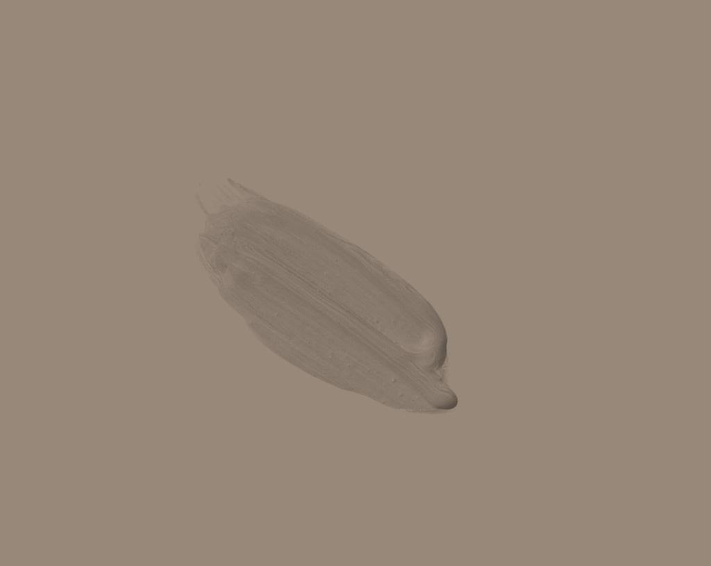 A single brushstroke of Flint paint on a slightly lighter Grey background. The paint appears smooth and slightly textured, with soft edges.