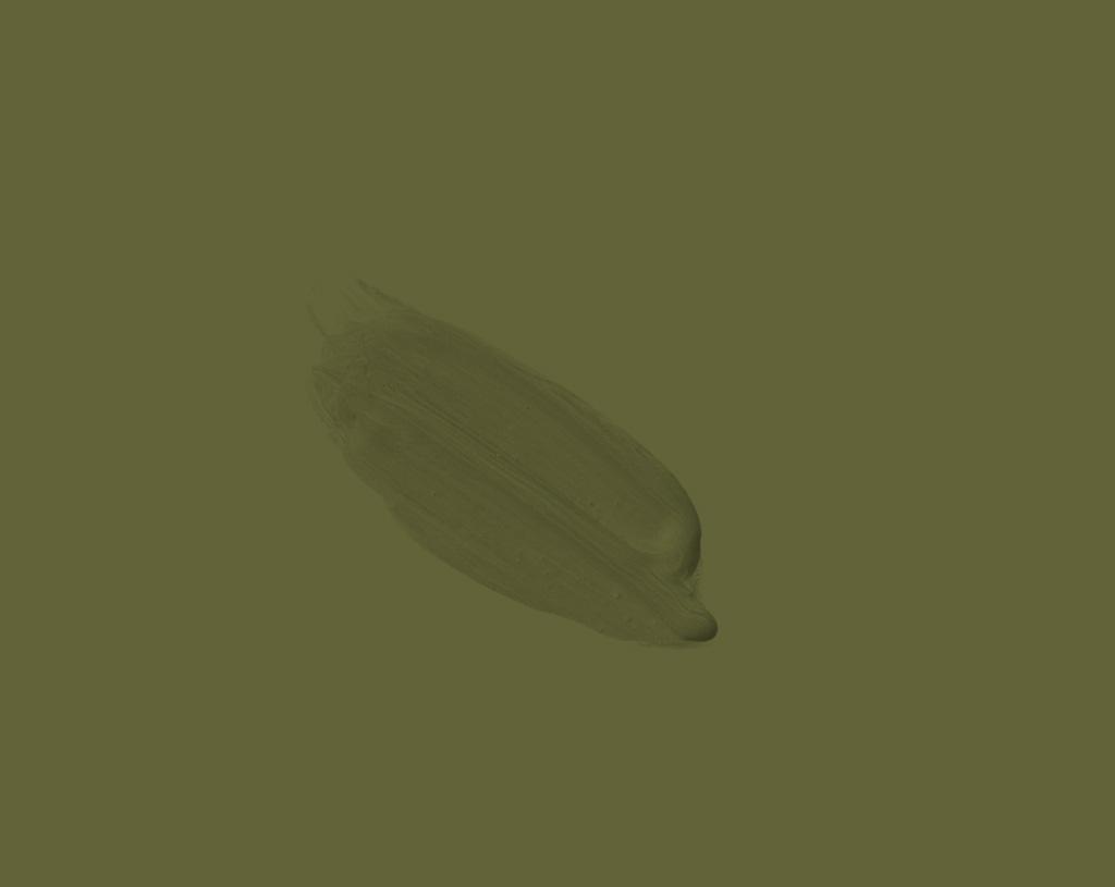 A single brushstroke of Wolferton paint on a slightly lighter Green background. The paint appears smooth and slightly textured, with soft edges.
