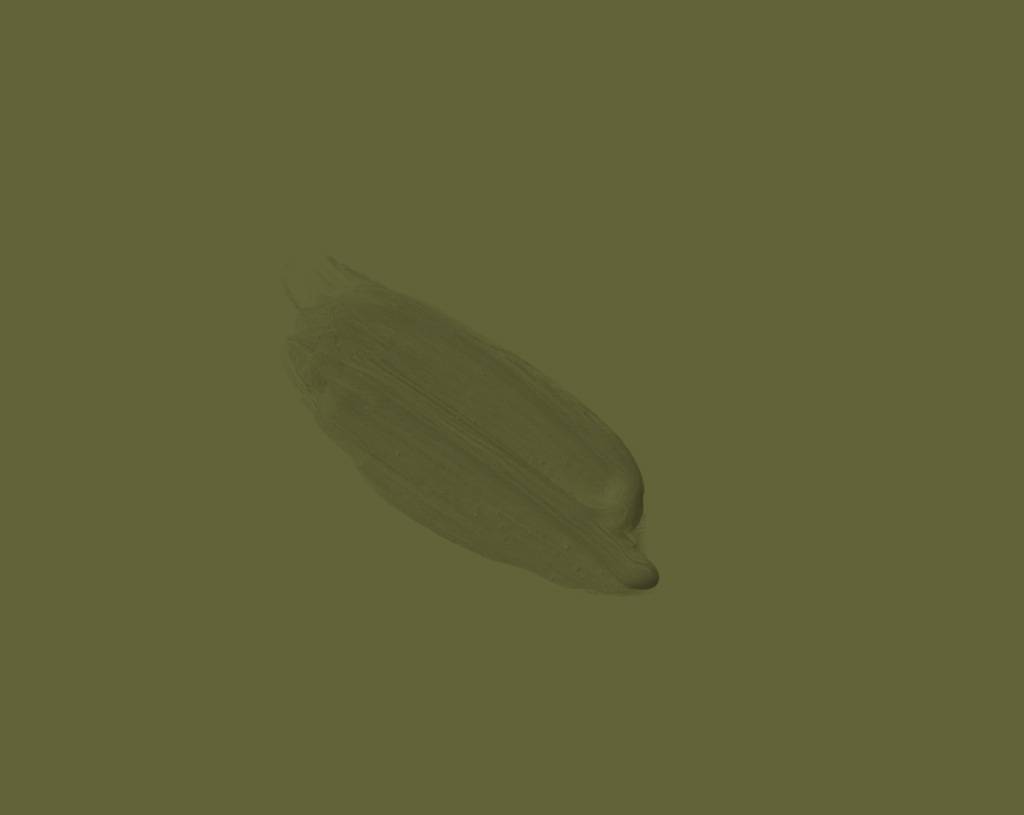 A single brushstroke of Wolferton paint on a slightly lighter Green background. The paint appears smooth and slightly textured, with soft edges.