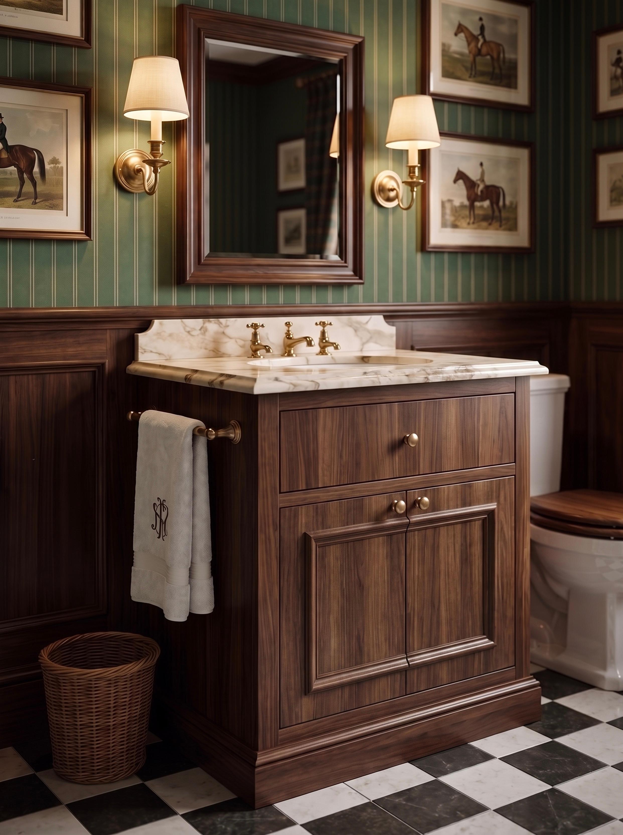 Onslow Single Basin Walnut Angled