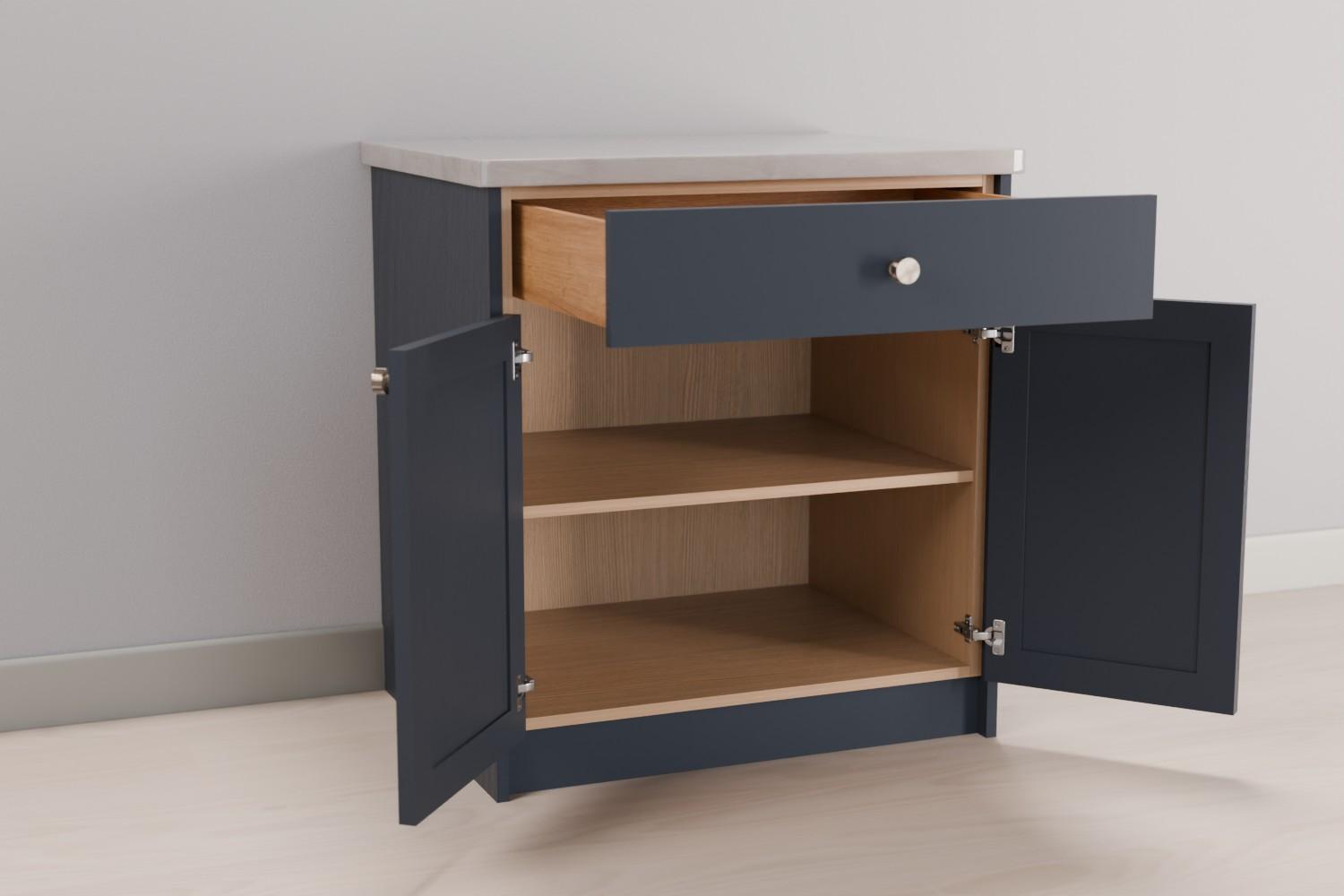 Double Cabinet With Drawer 