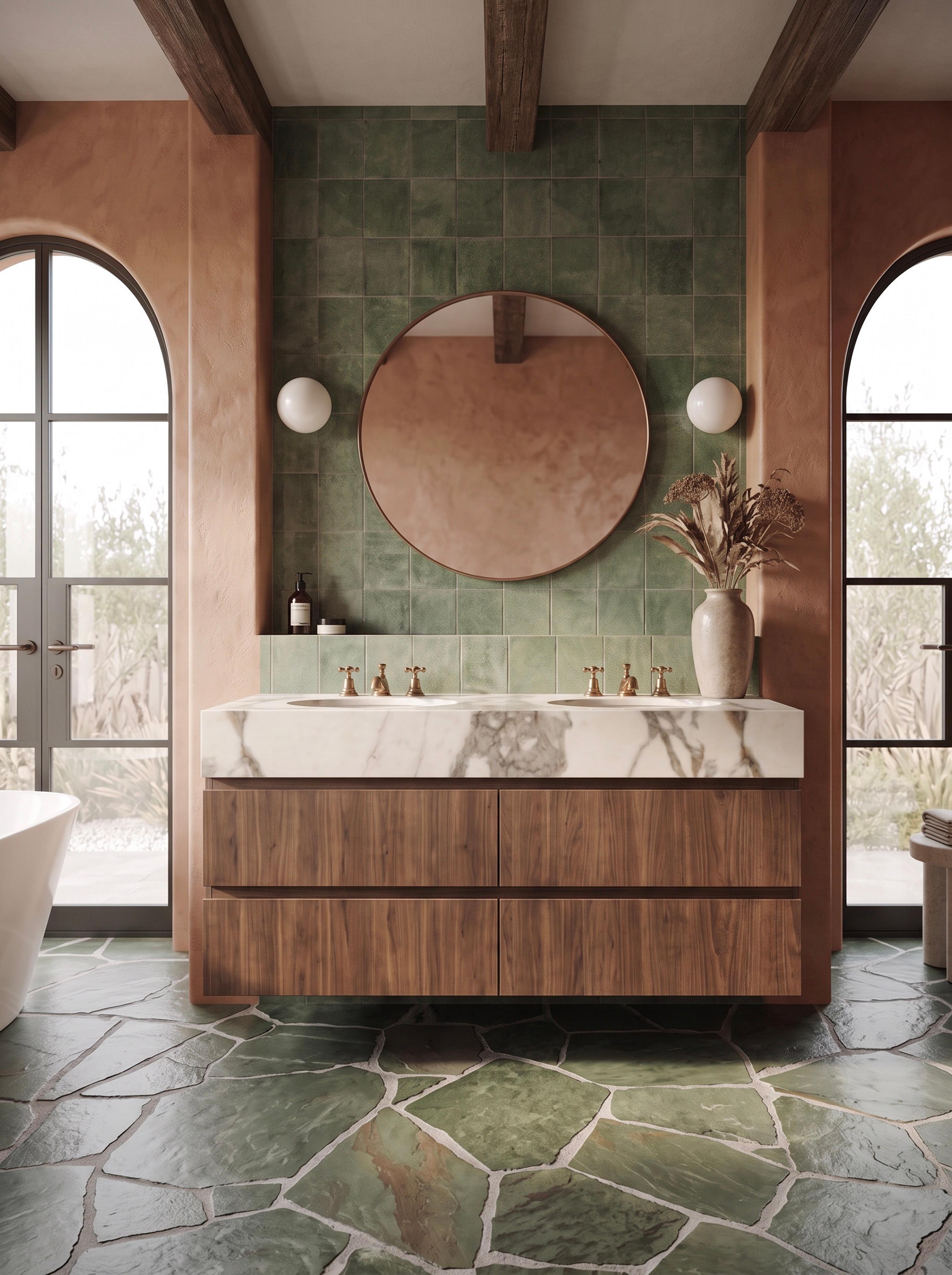 Pembroke Double Basin Walnut