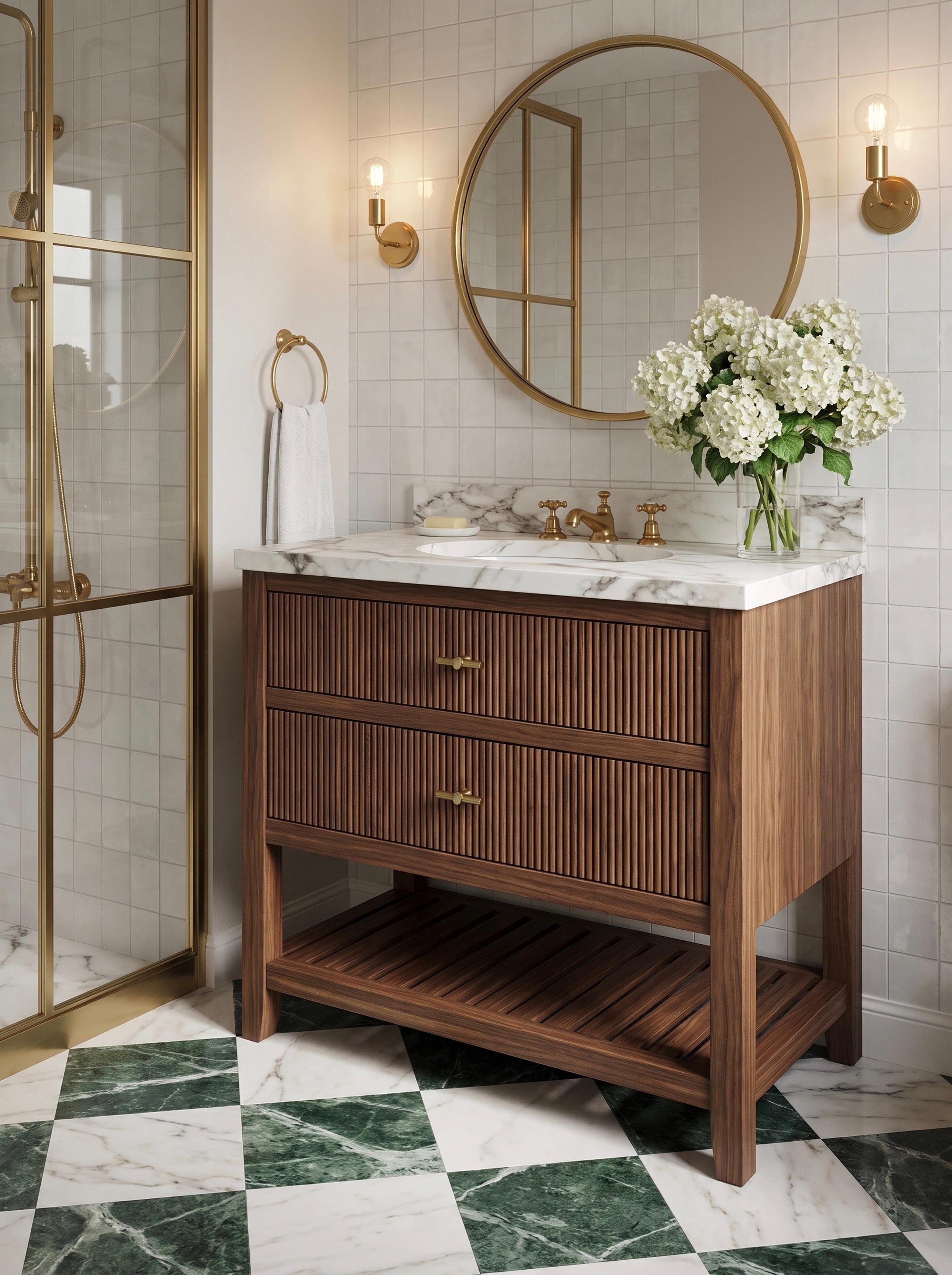 Chilton Single Basin Walnut Angled
