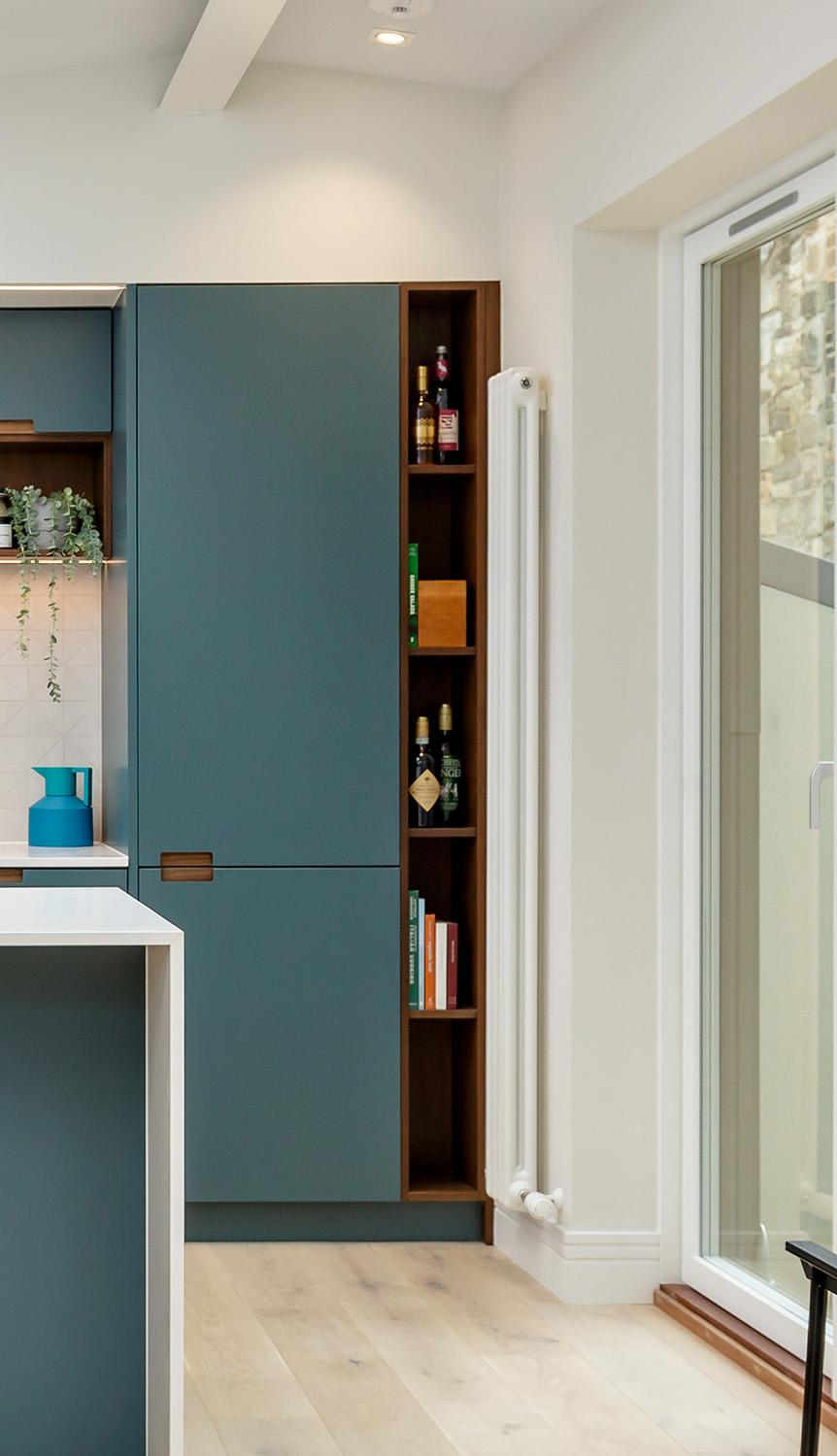 Single Open Shelf Tall Cabinet