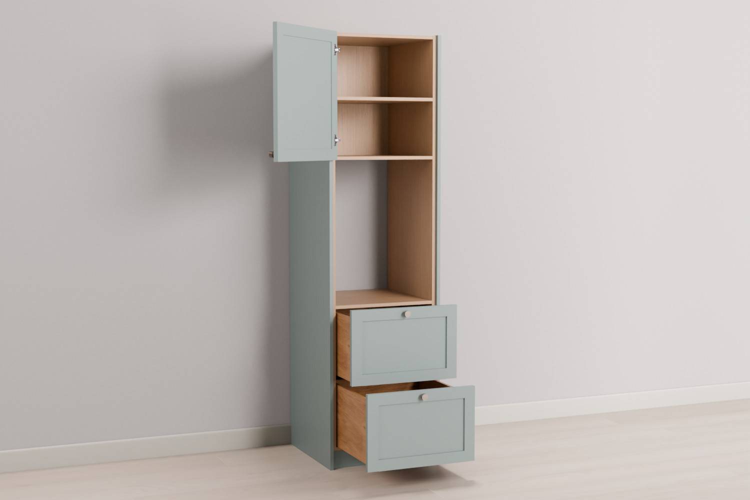 Tall Double Oven Housing with Drawers