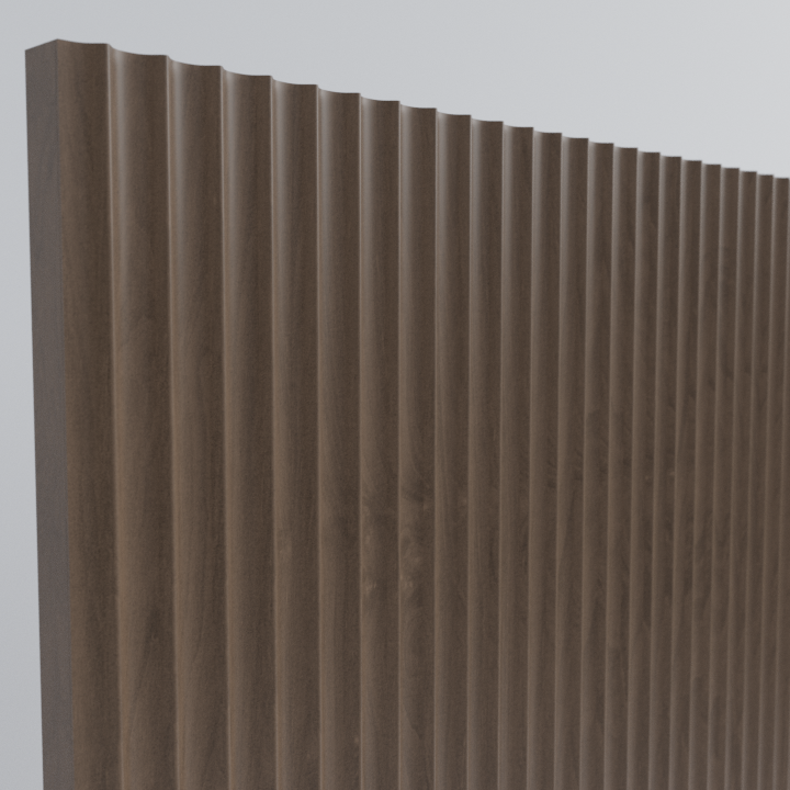 Walnut Scalloped End Panel