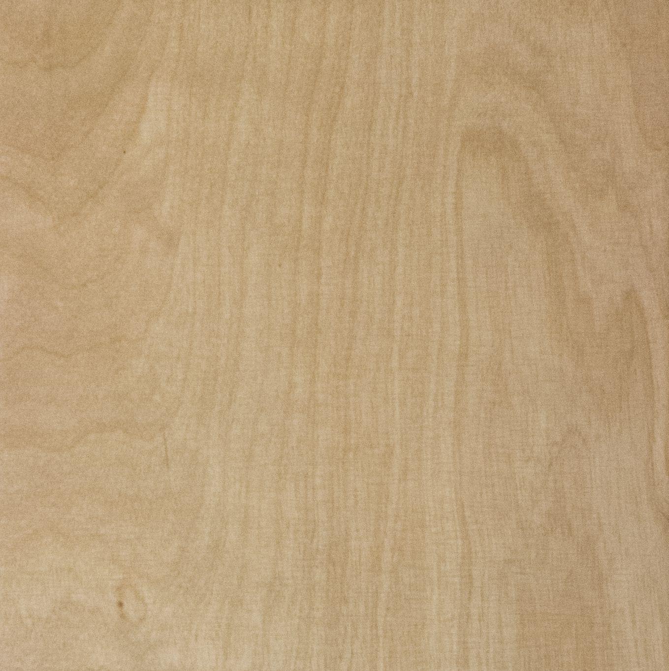 Light-colored, natural wood surface with subtle grain patterns and smooth texture, displaying faint variations in shade and gentle swirling lines.