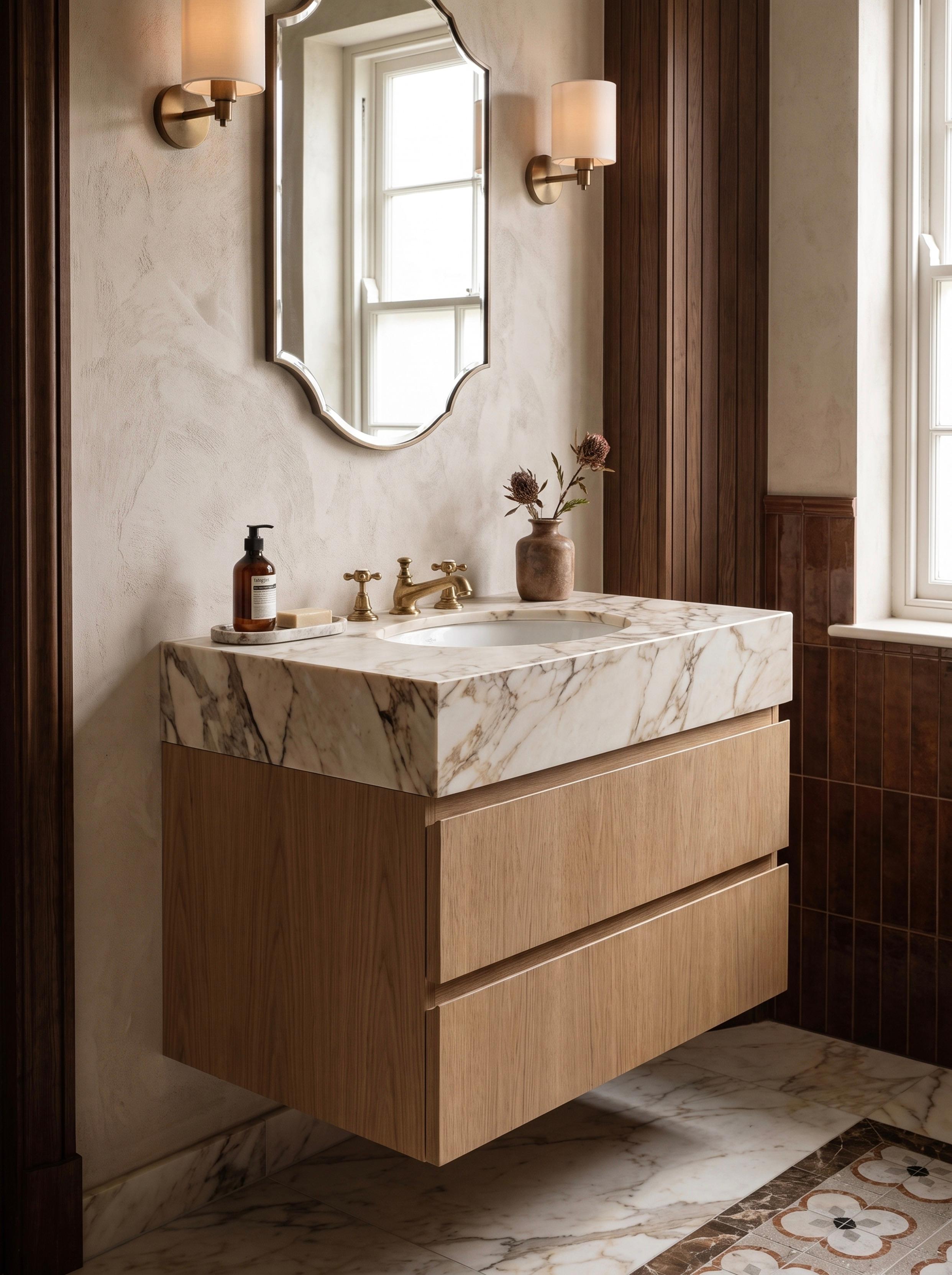 Pembroke Single Basin Oak Angled
