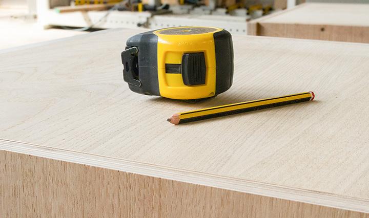 measuring tape and pencil