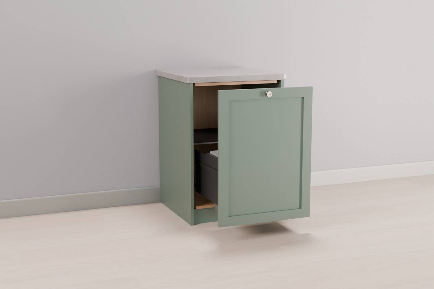 Single Sink Cabinet with Bin