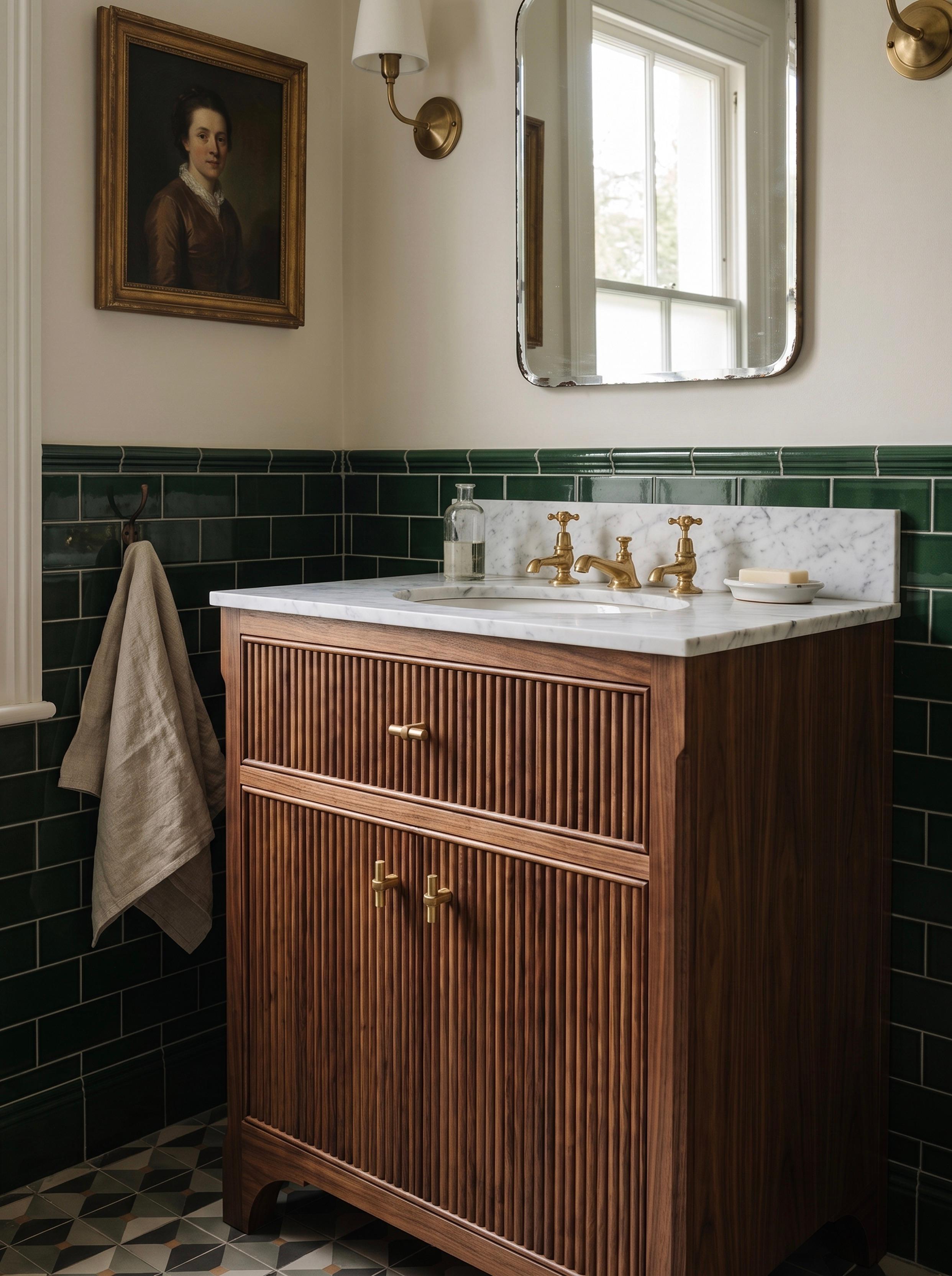 Winchester Single Basin Walnut Angled