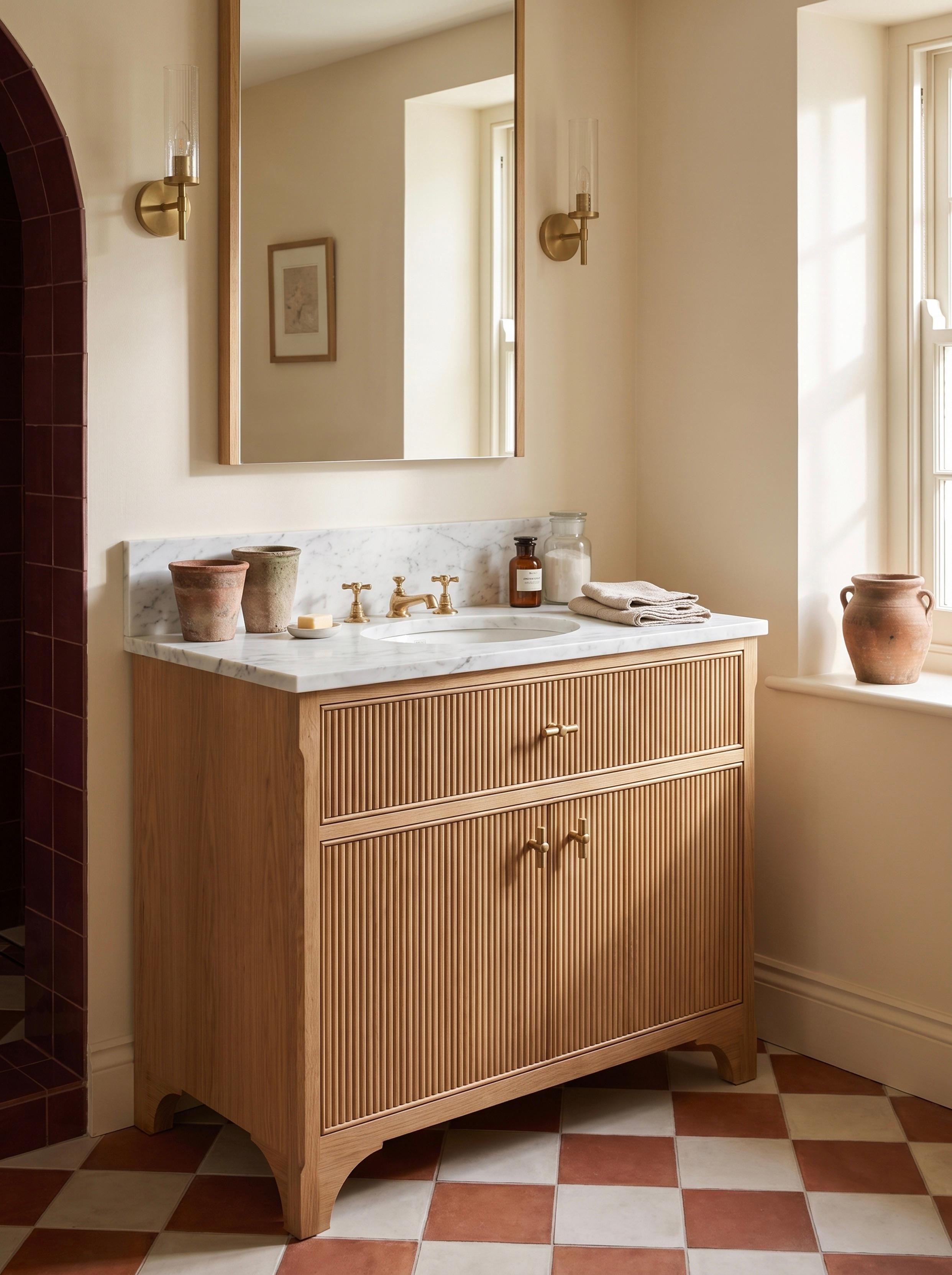 Winchester Single Basin Oak Angled