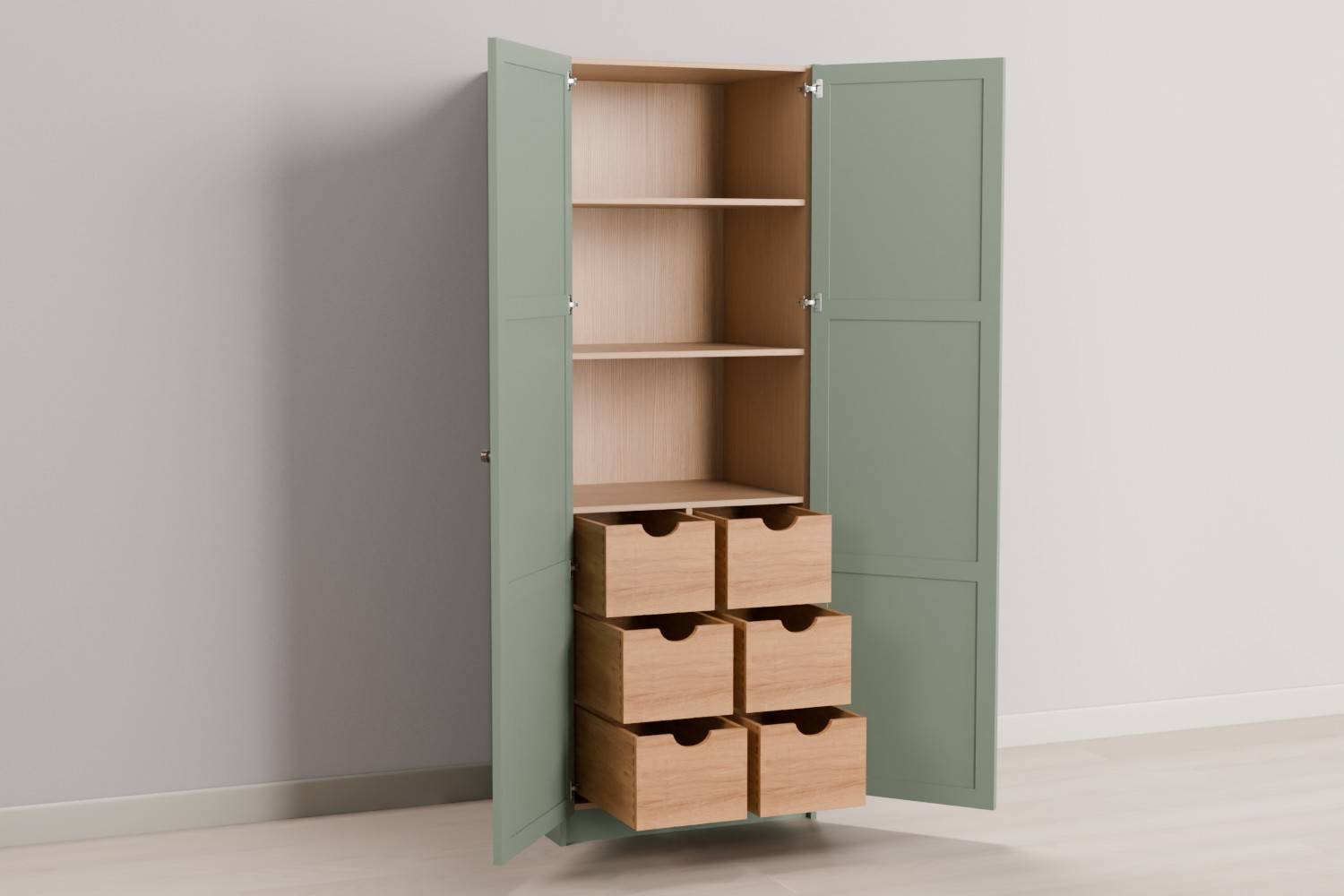 Double Larder With 6 Drawers