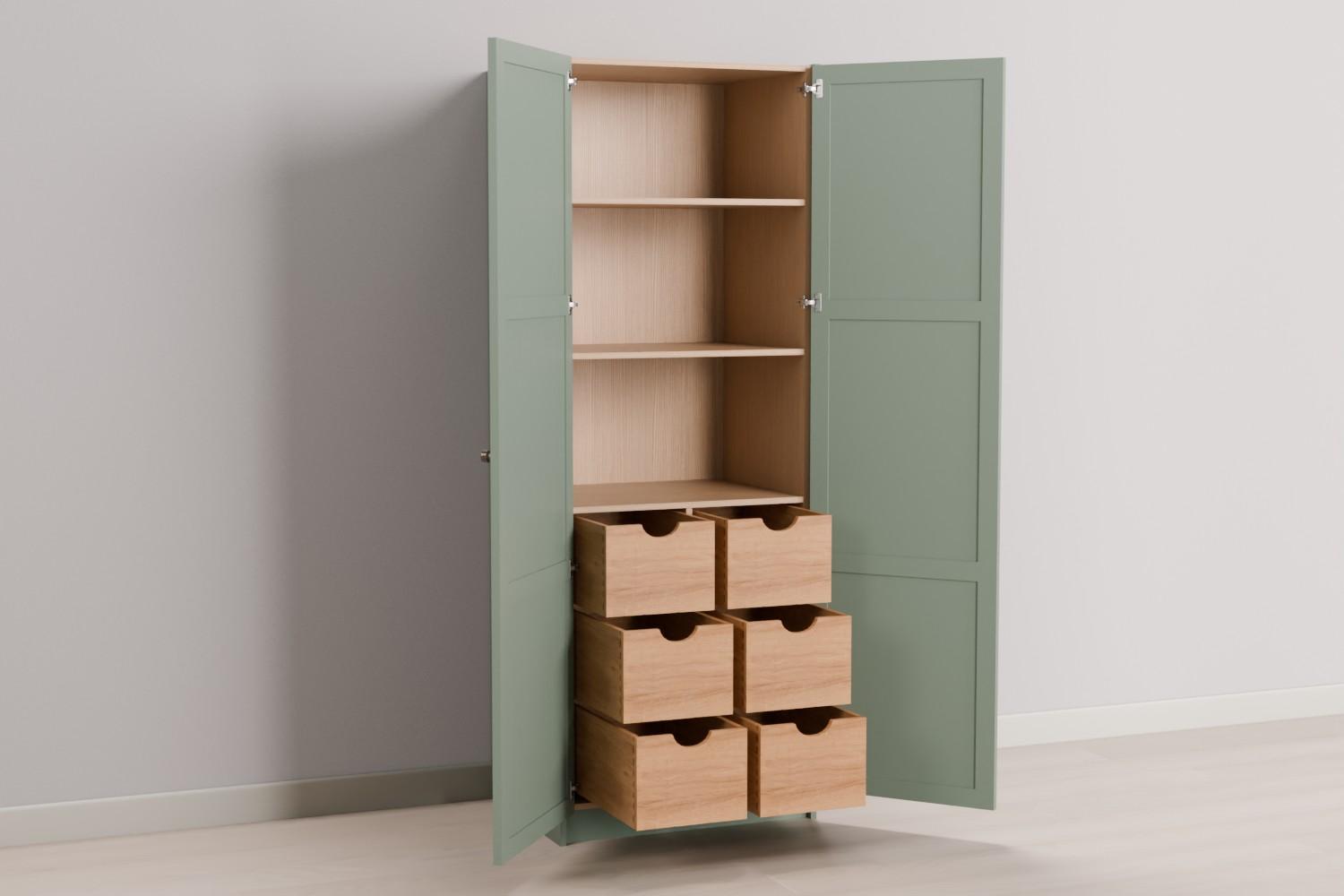 Double Larder With 6 Drawers