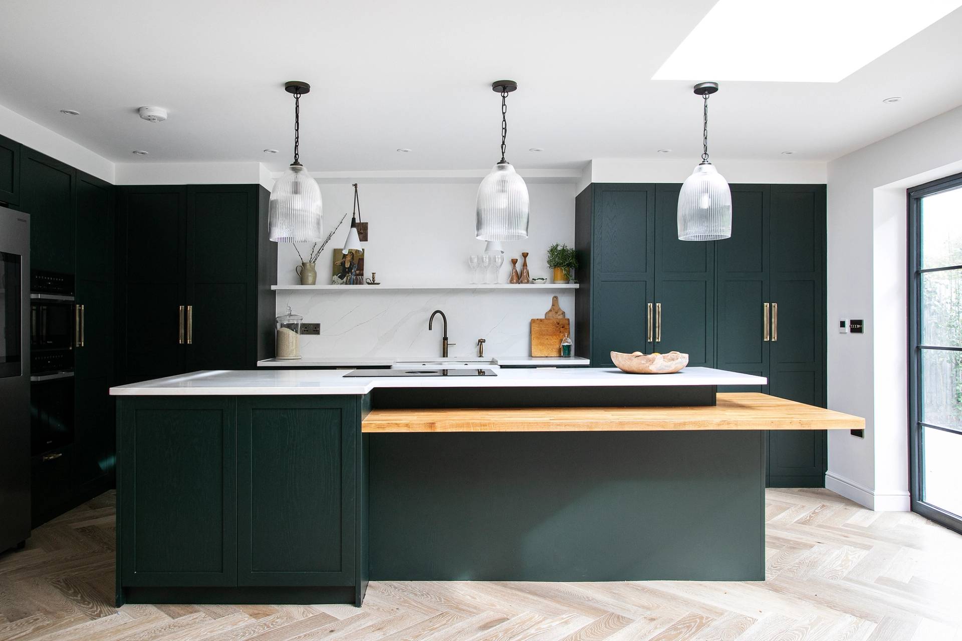pink and purple bespoke kitchen