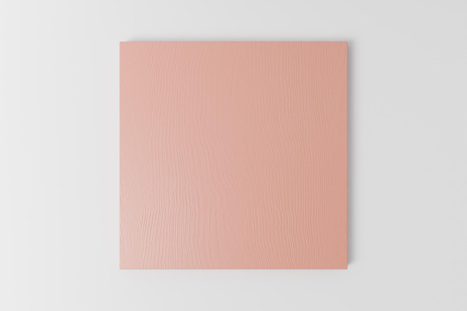 Picture of a square sample painted with a visible grain in Naked Kitchen's Morston Sails red colour