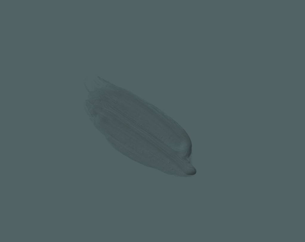 A single brushstroke of Brancaster Blue paint on a slightly lighter Blue background. The paint appears smooth and slightly textured, with soft edges.