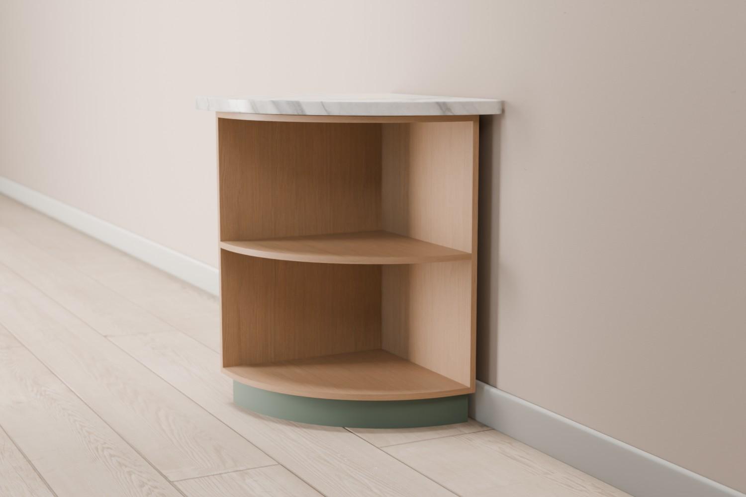 Open Curved Cabinet