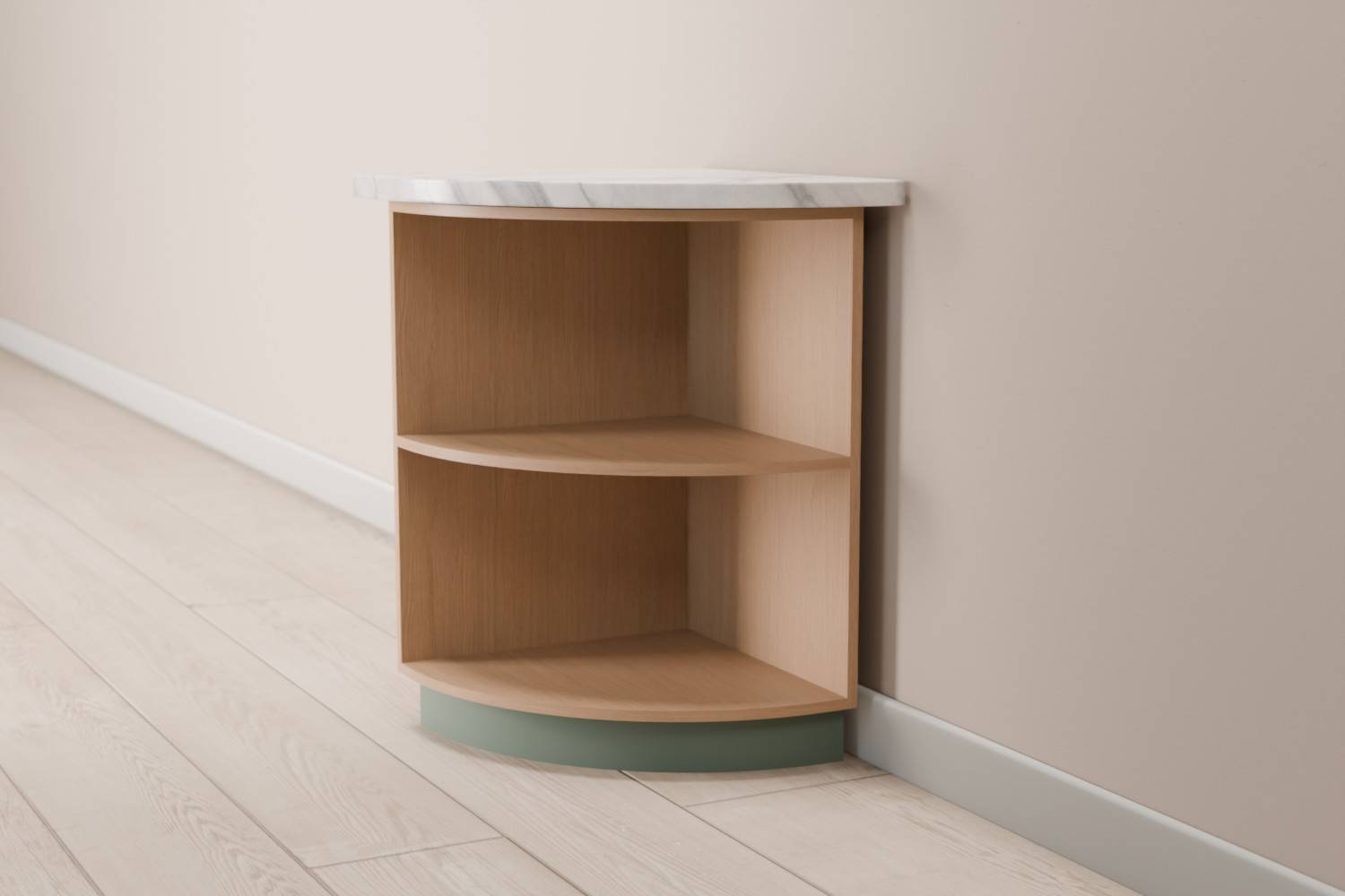 Open Curved Cabinet