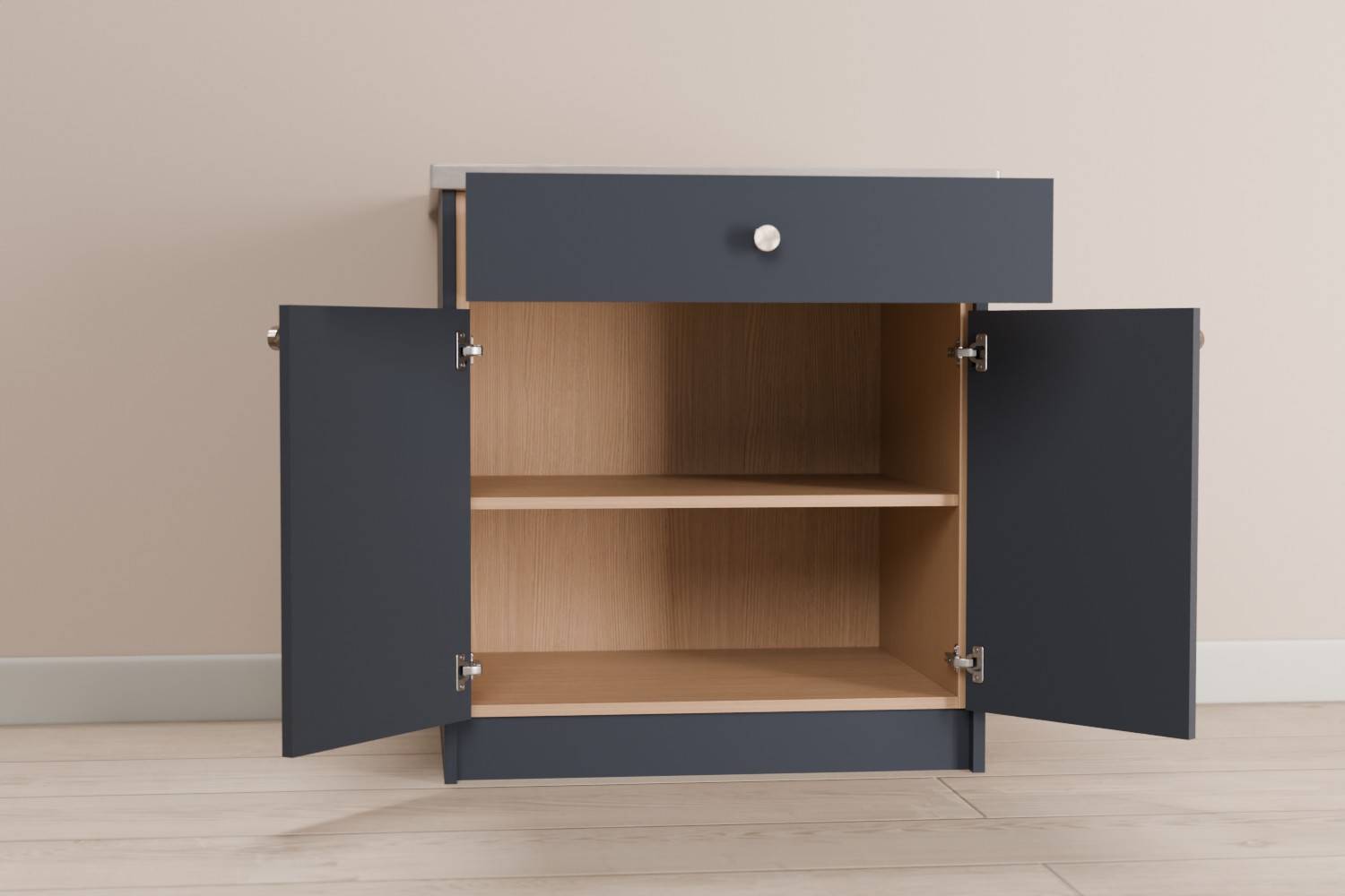 Double Cabinet With Drawer 