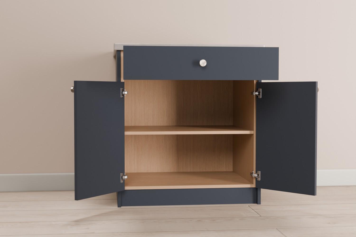 Double Cabinet With Drawer 