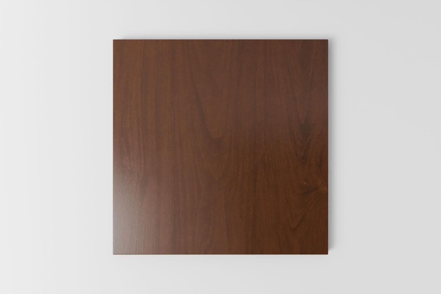 red stained walnut sample