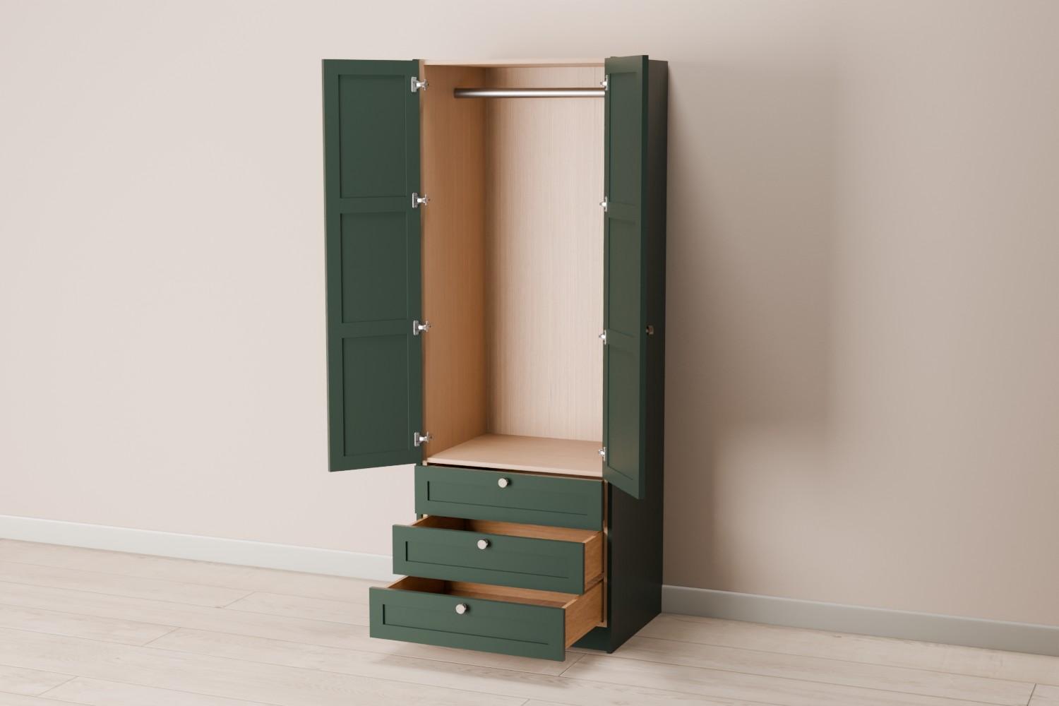 Bespoke Double Wardrobe with 3 Drawers