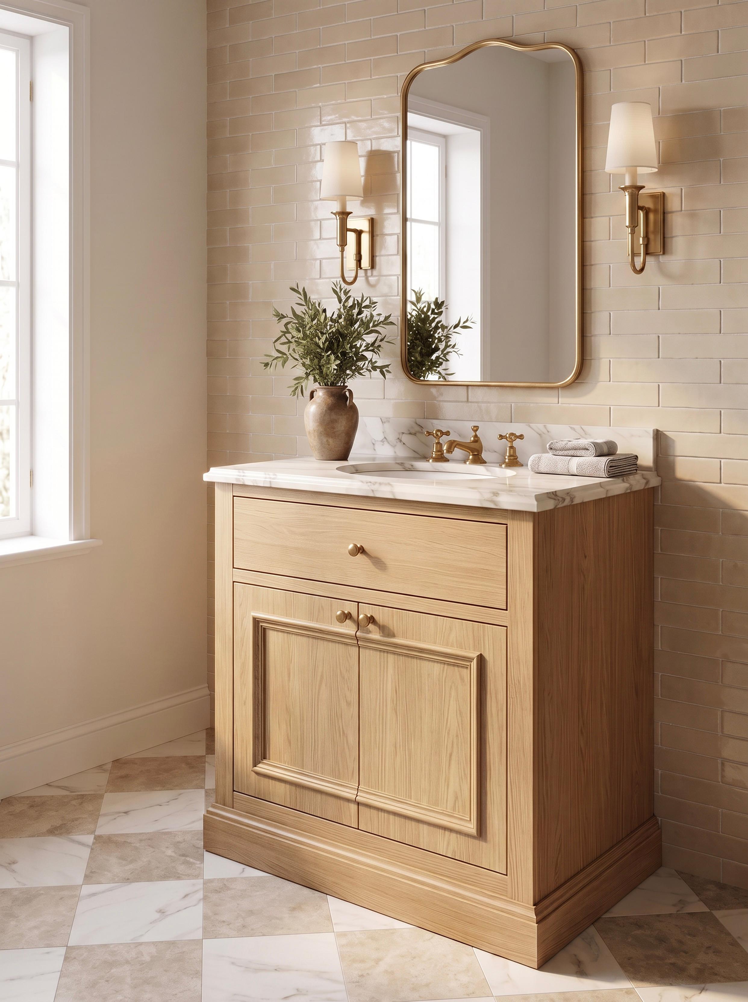 Onslow Single Basin Oak Angled