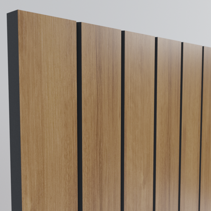 Oak V-Groove Black Core End Panel