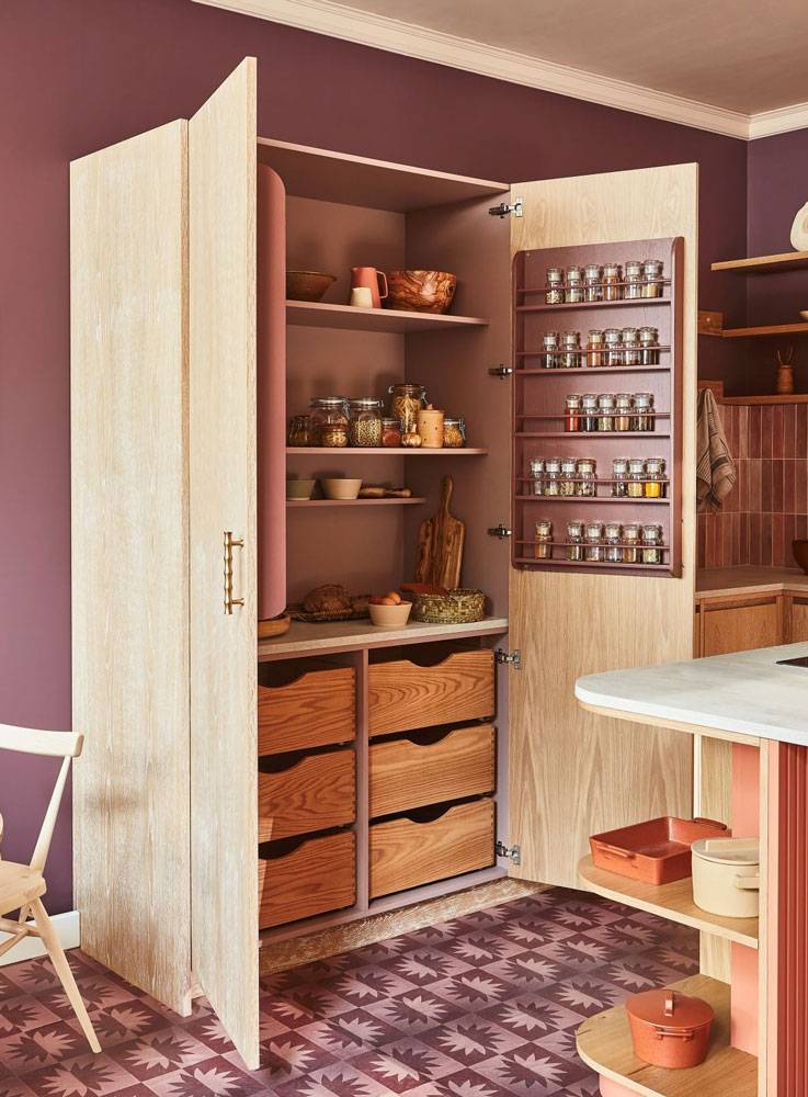 Integrated spice rack in the Harpley kitchen