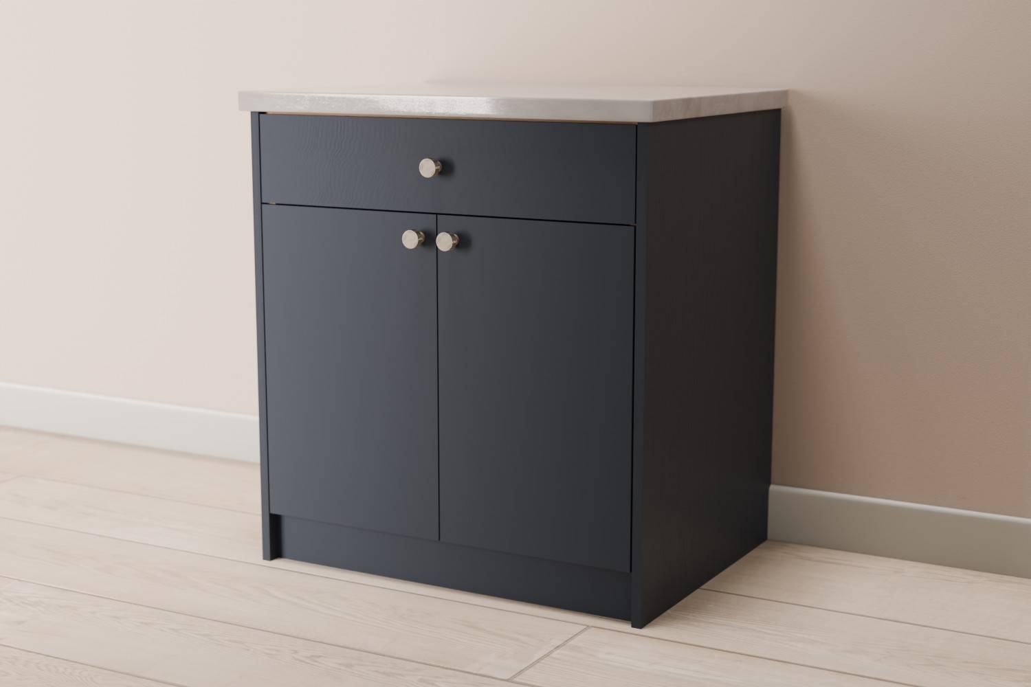 Double Cabinet With Drawer 