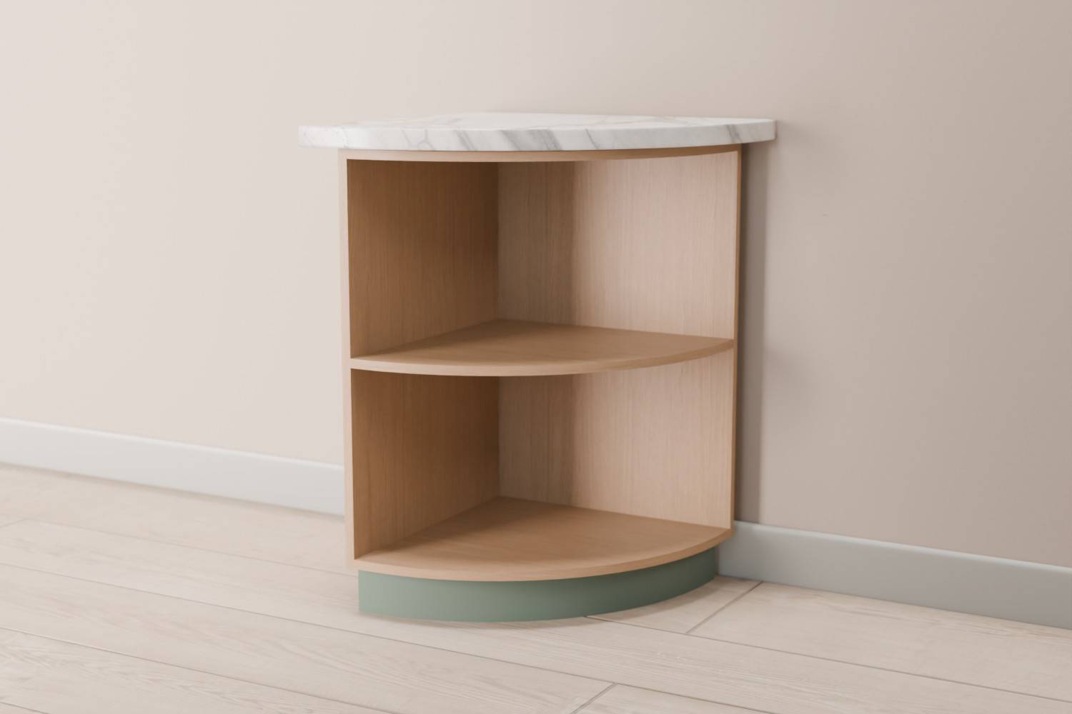 Open Curved Cabinet