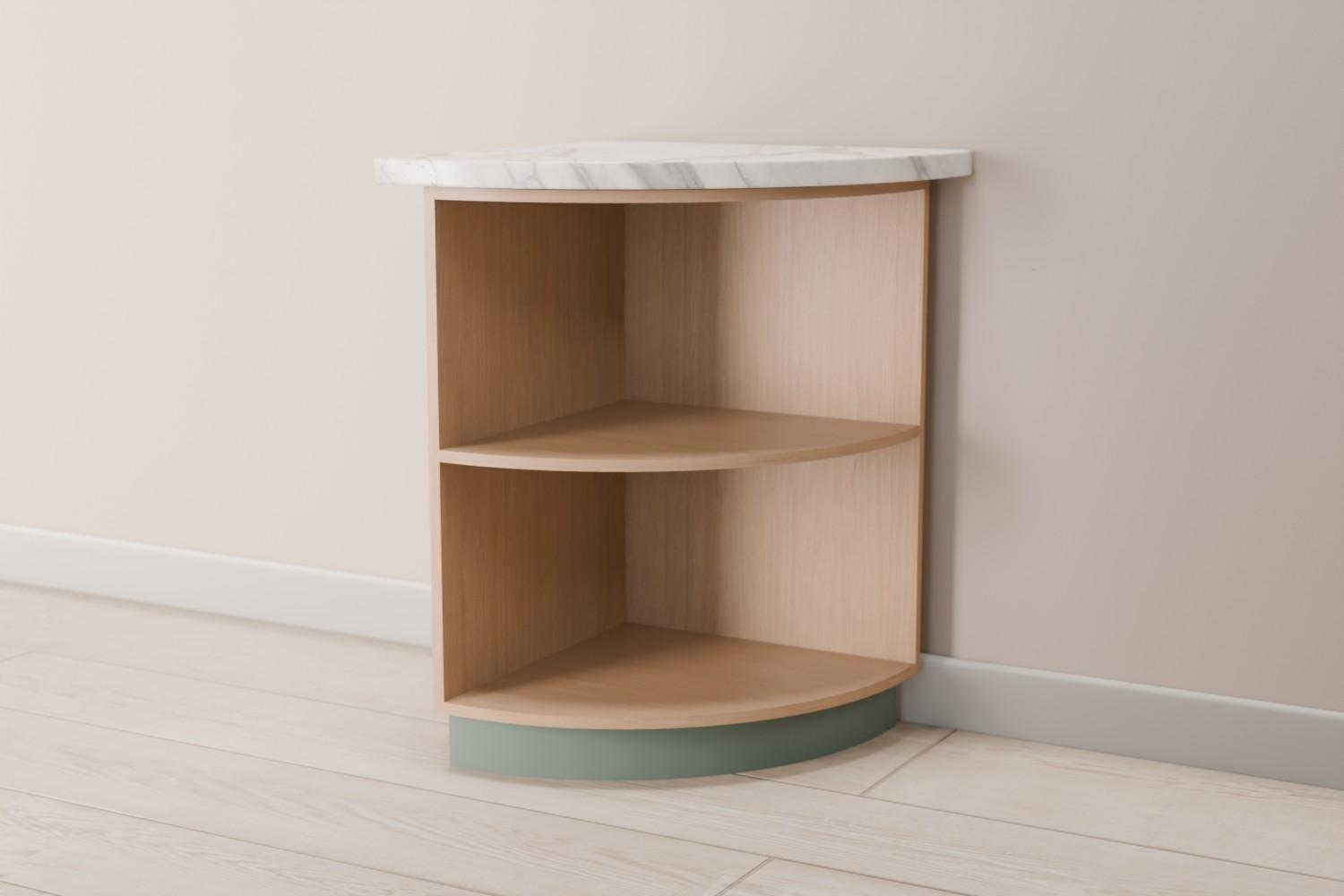 Open Curved Cabinet