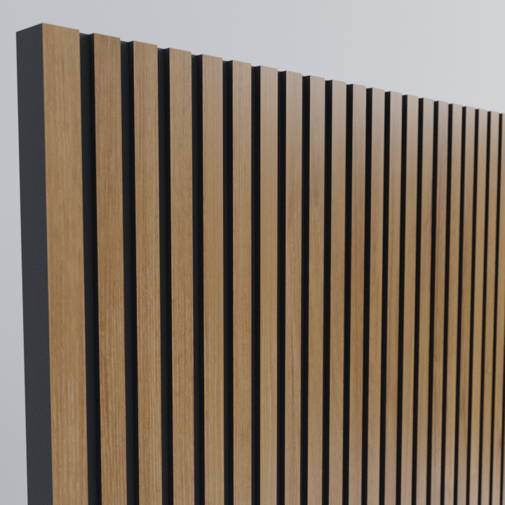 Oak Castellated Black Core End Panel