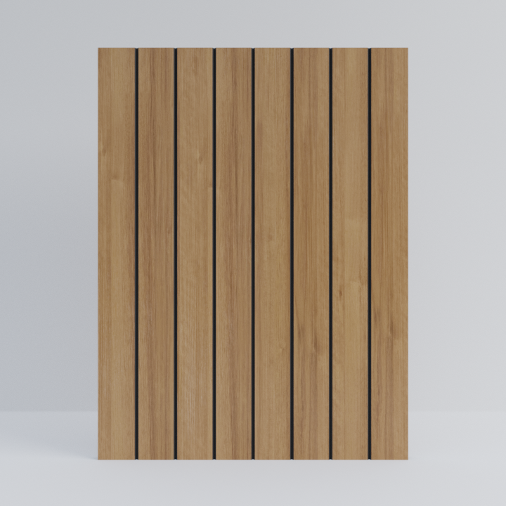 Oak V-Groove Black Core End Panel