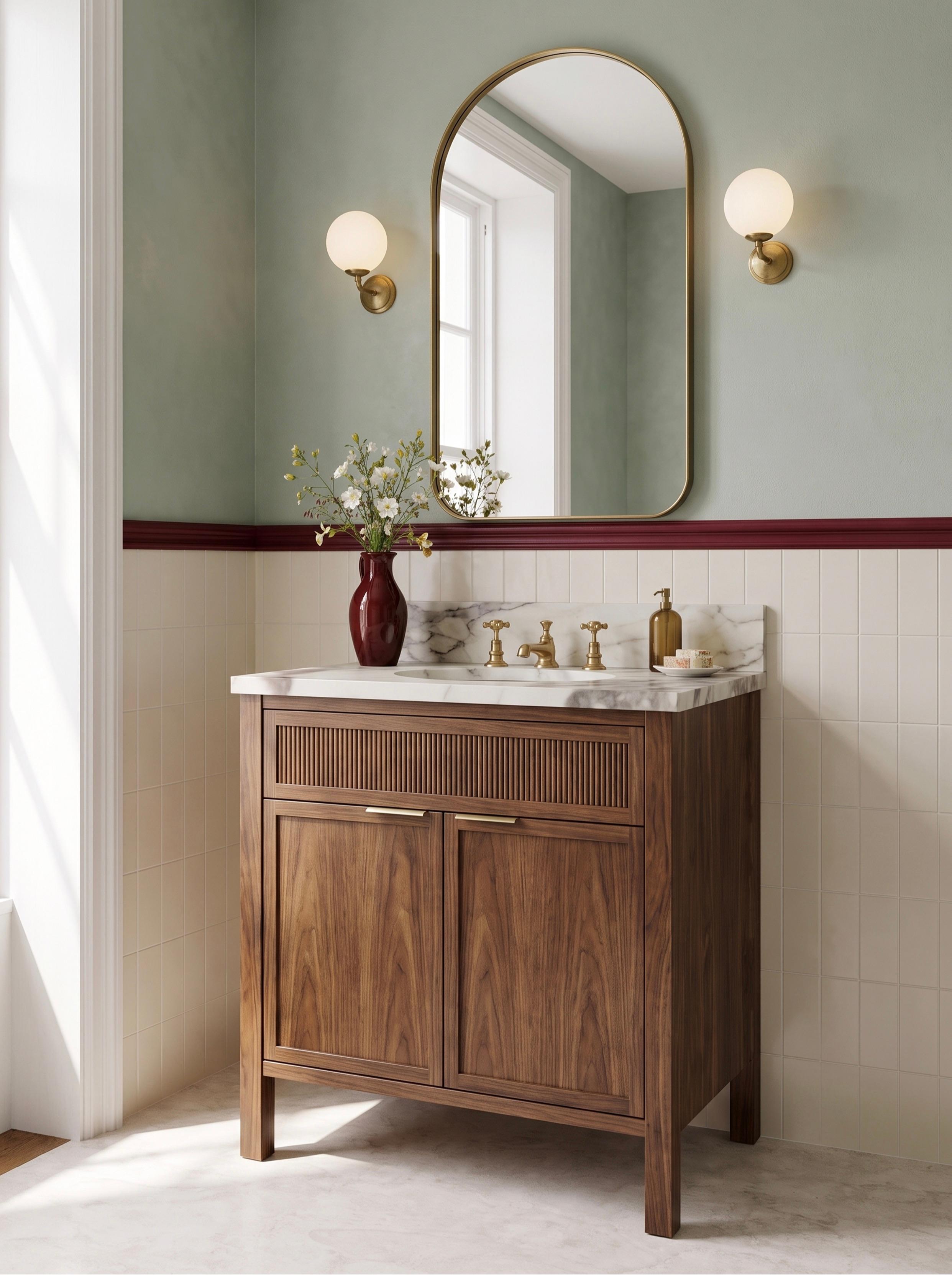 Farringdon Single Basin Walnut Angled