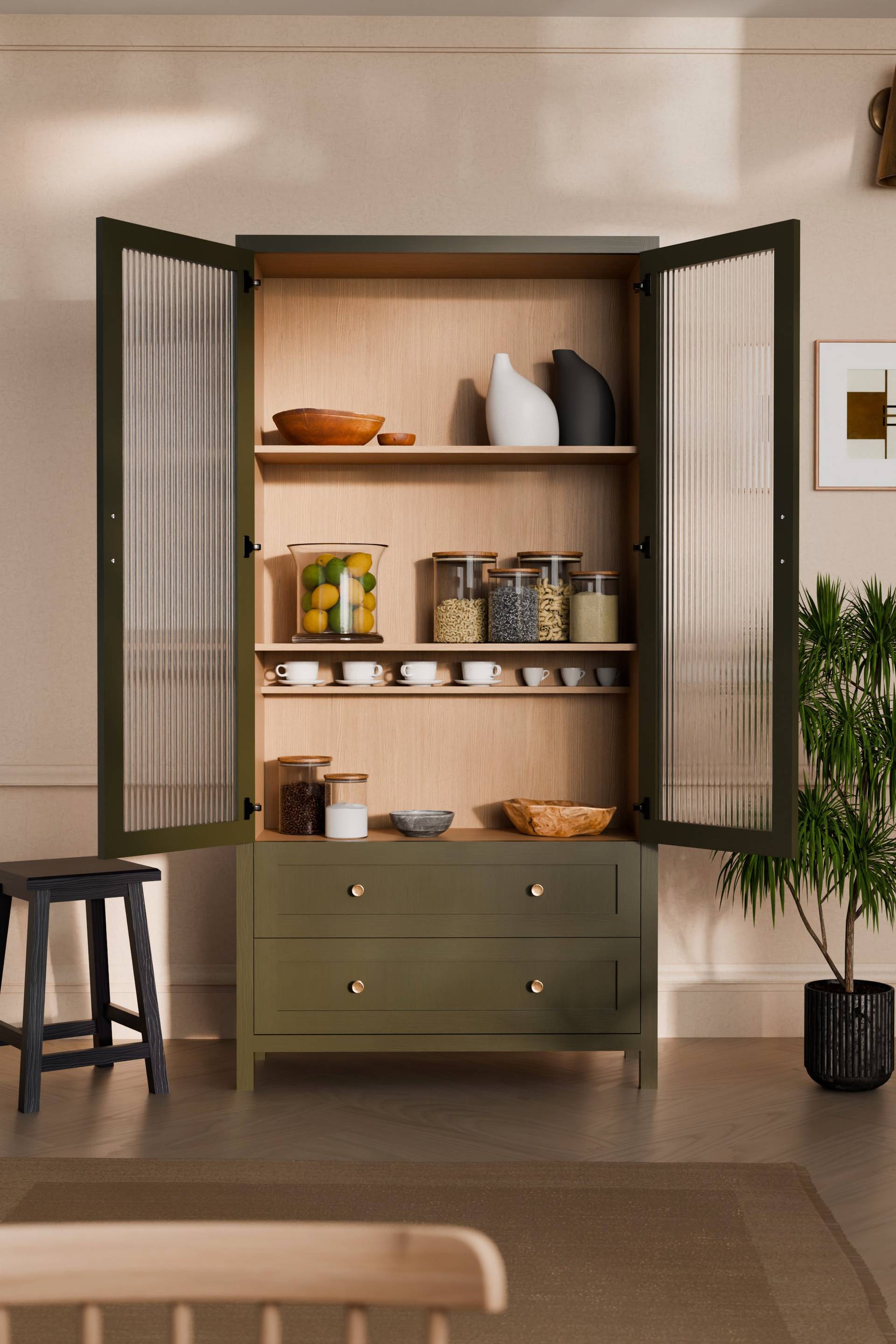 Langham Double Shallow Display Larder