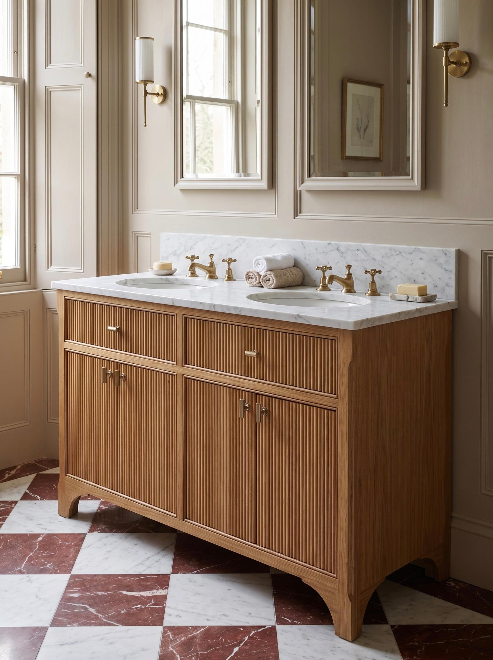 Winchester Double Basin Oak Angled