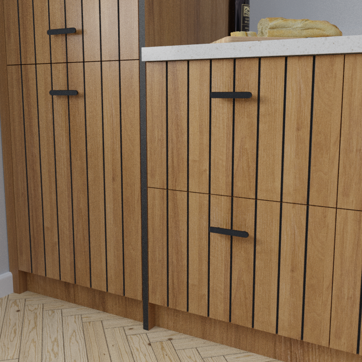 Oak V-Groove Black Core Front