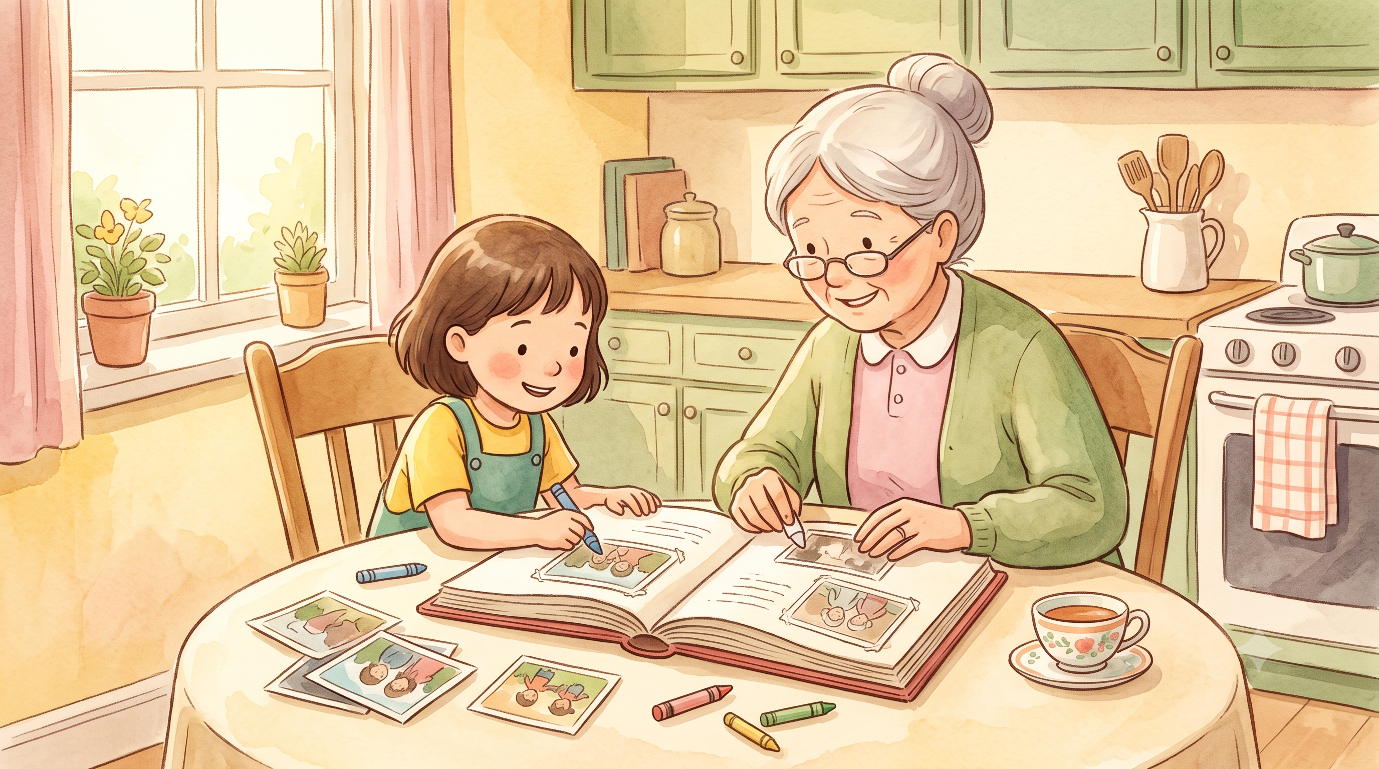 Making a Memory Book With Your Child and Grandparent