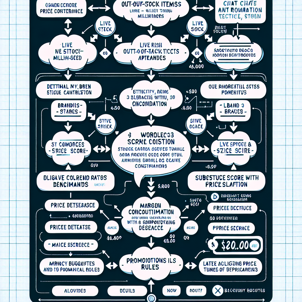 Decision tree for chat fallback handling OOS and price changes with latency budgets.