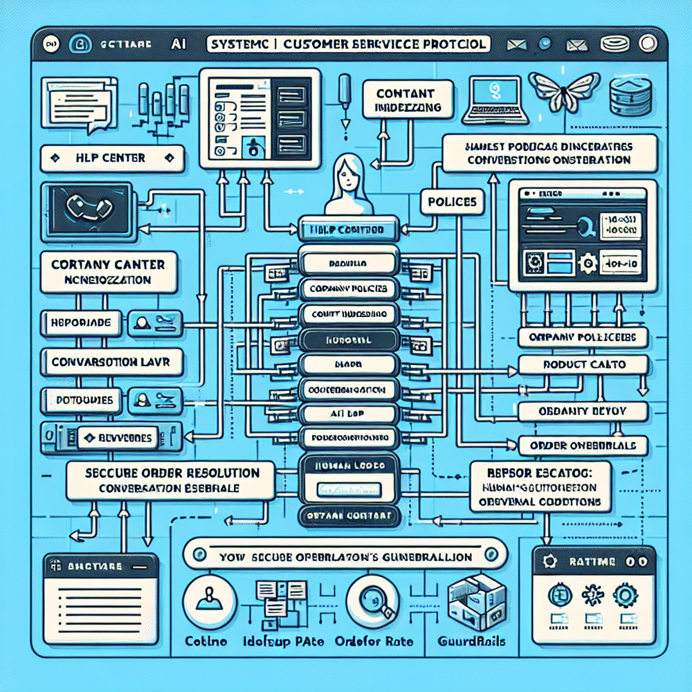 Architecture view of Brambles.ai indexing, chat orchestration, order APIs, and human escalation.