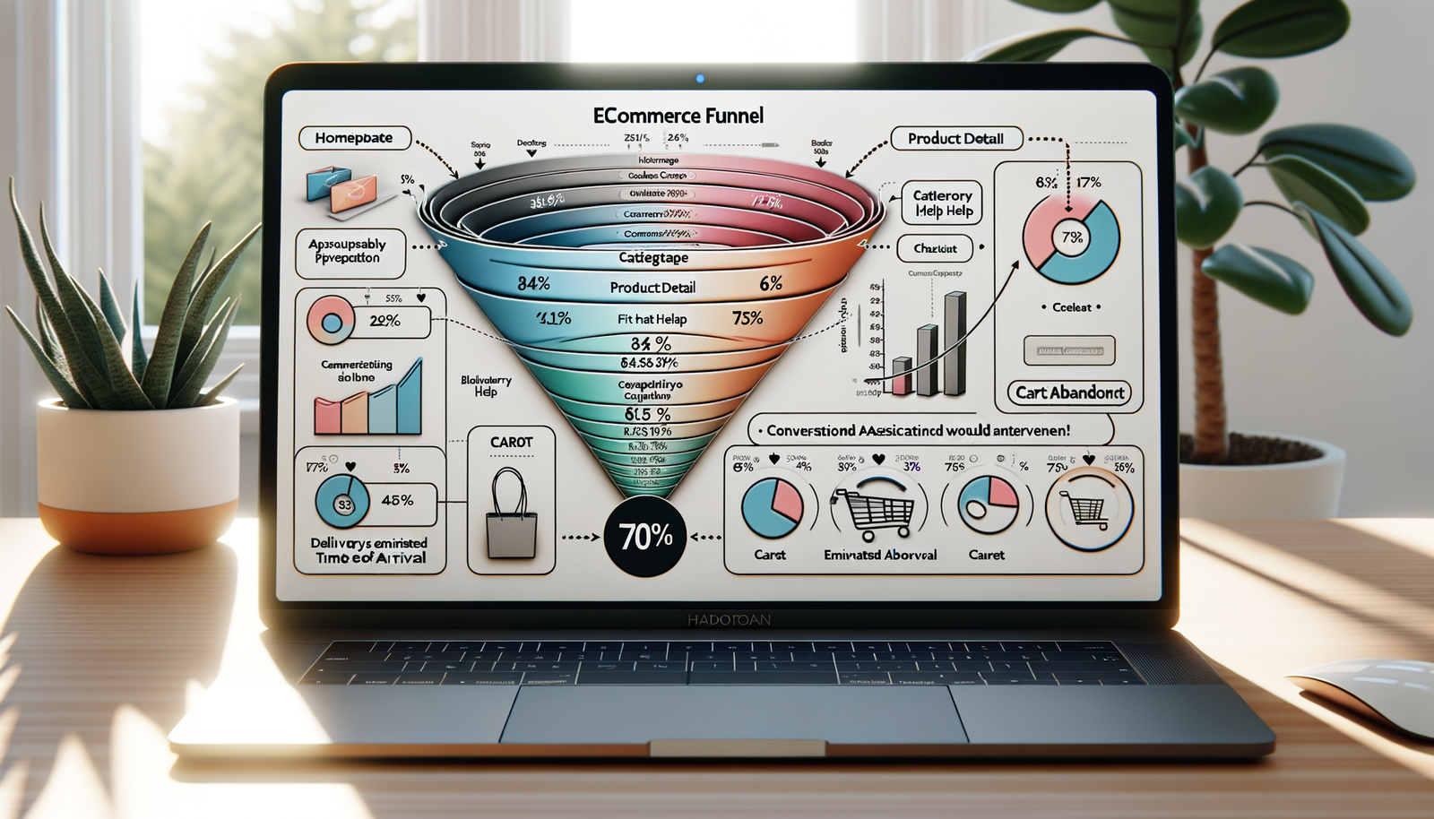 Annotated funnel showing where conversational prompts intercept major drop-offs in the shopping journey.