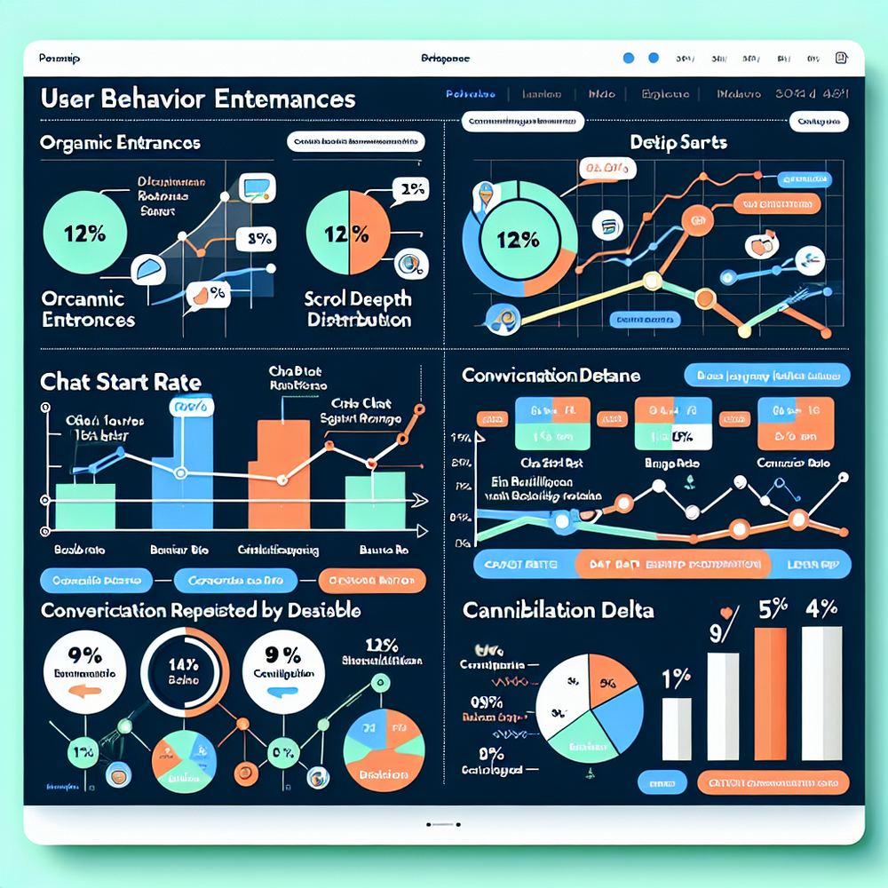 Analytics dashboard visualizing listicle vs. chat journey performance and cannibalization risk.